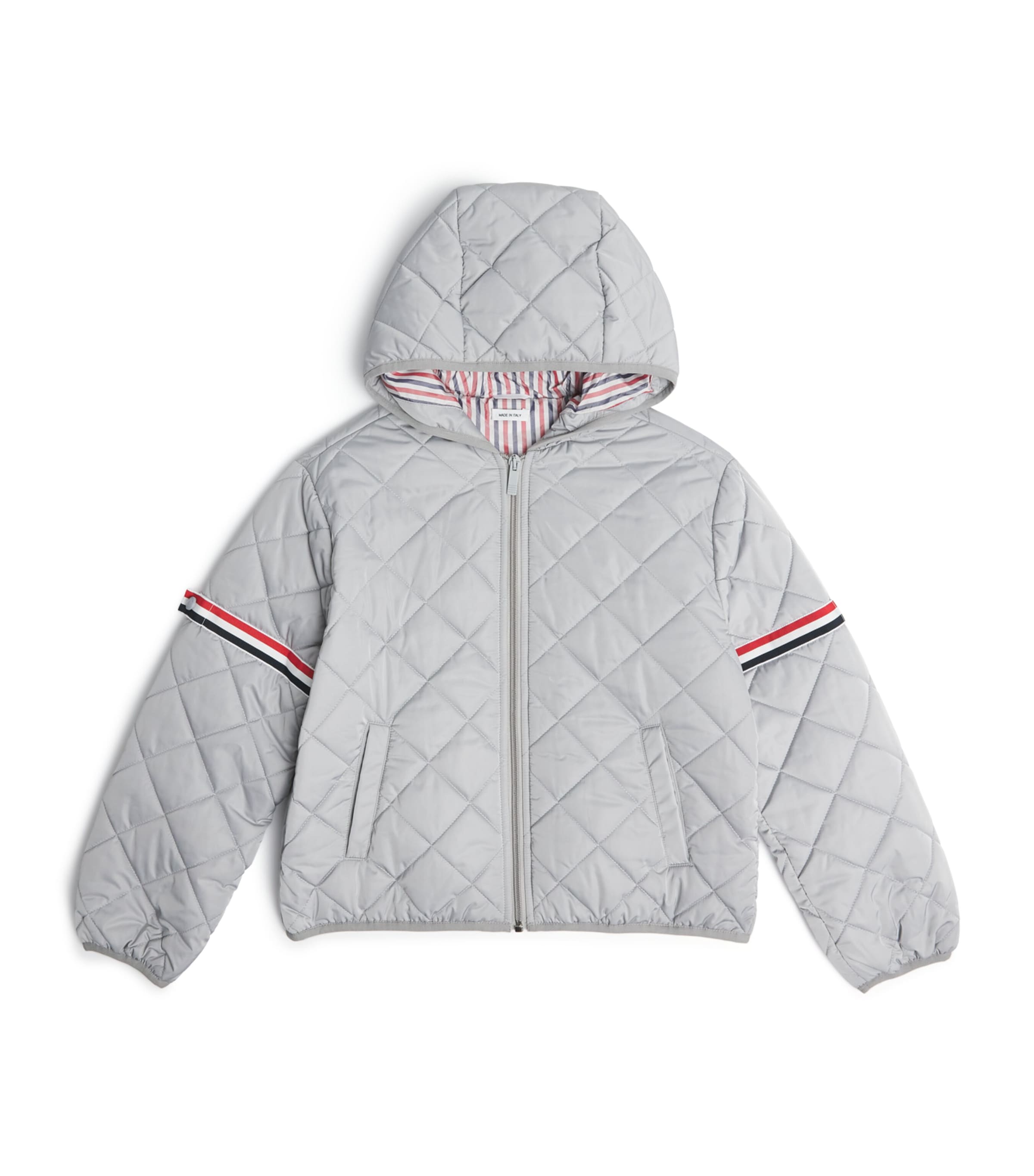 Thom Browne Kids Quilted Jacket (2-12 Years) Lt Grey