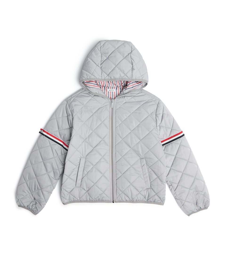 Thom Browne Kids Quilted Jacket (2-12 Years) Lt Grey