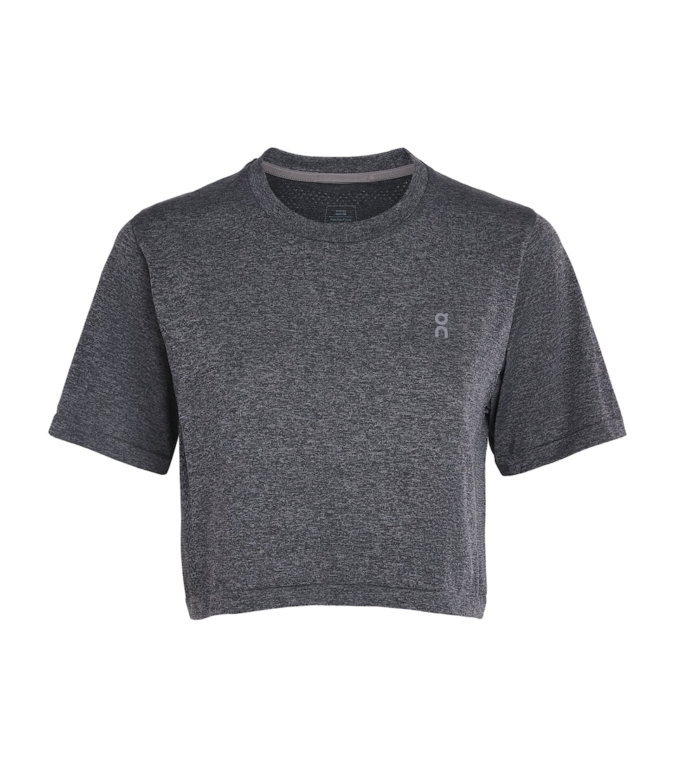 On Womens Train Flex Crop T-Shirt Ember Heather