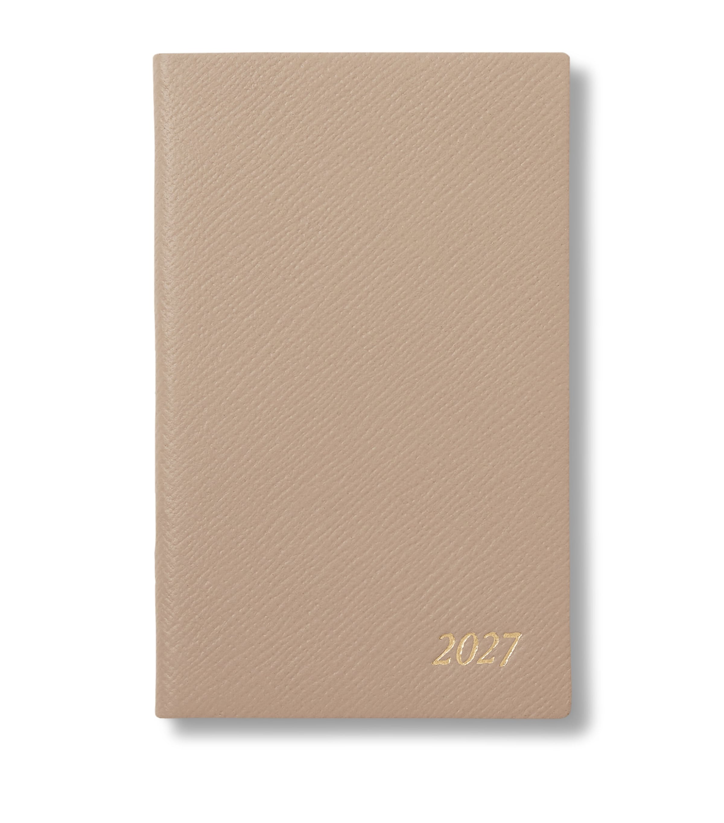 Smythson Leather Panama Weekly Diary 2027 Sandstone