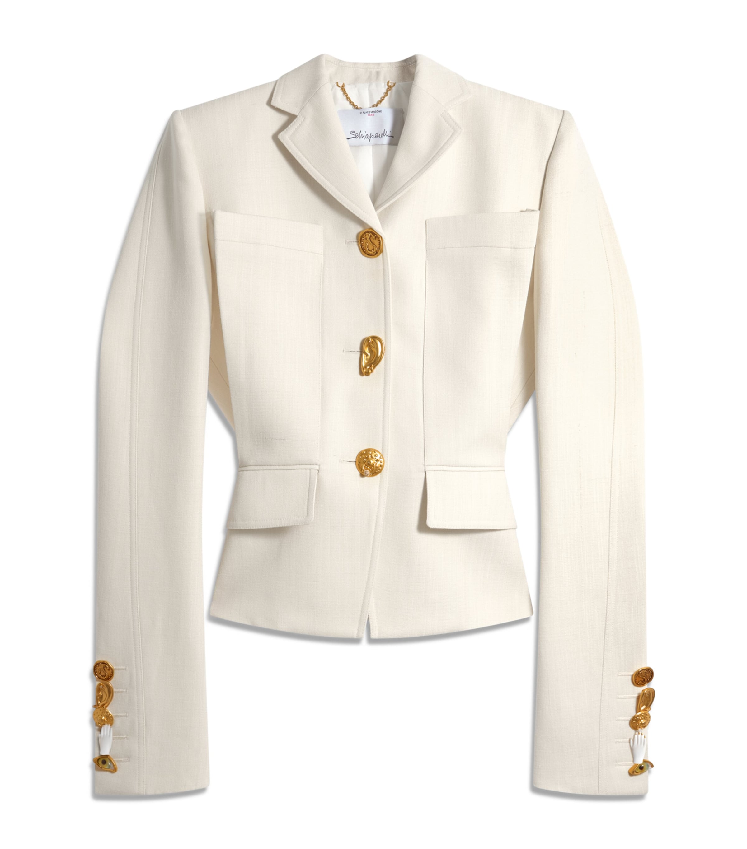 Schiaparelli Womens Canvas Elsa Jacket Ecru