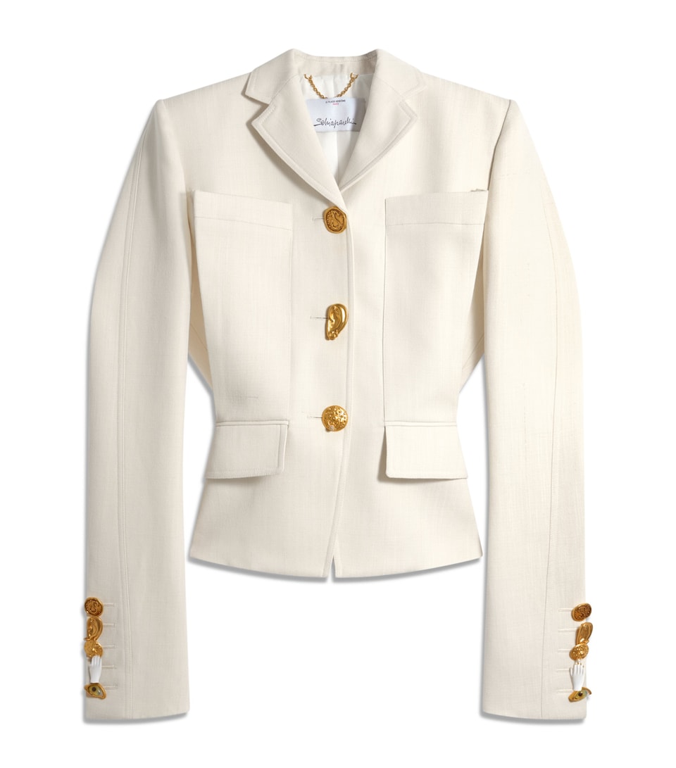 Schiaparelli Womens Canvas Elsa Jacket Ecru