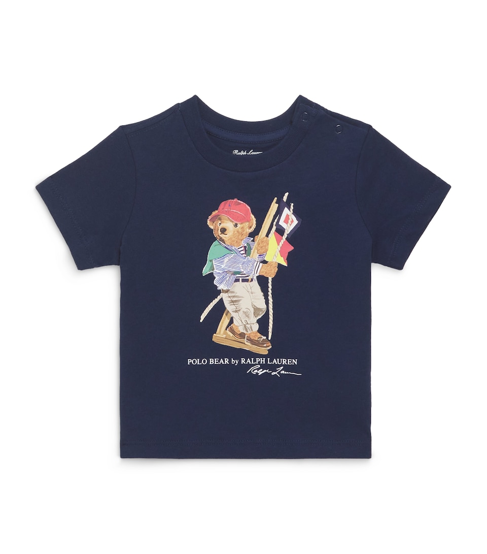Ralph Lauren Kids Cotton Polo Bear T-Shirt (3-24 Months) Nwprt Nvy