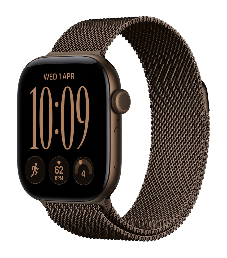 Apple Apple Watch Series 12 GPS – Dark Bronze Aluminium with Dark Bronze Milanese Loop, 46mm, Medium/Large Drk Brnze Aluminium