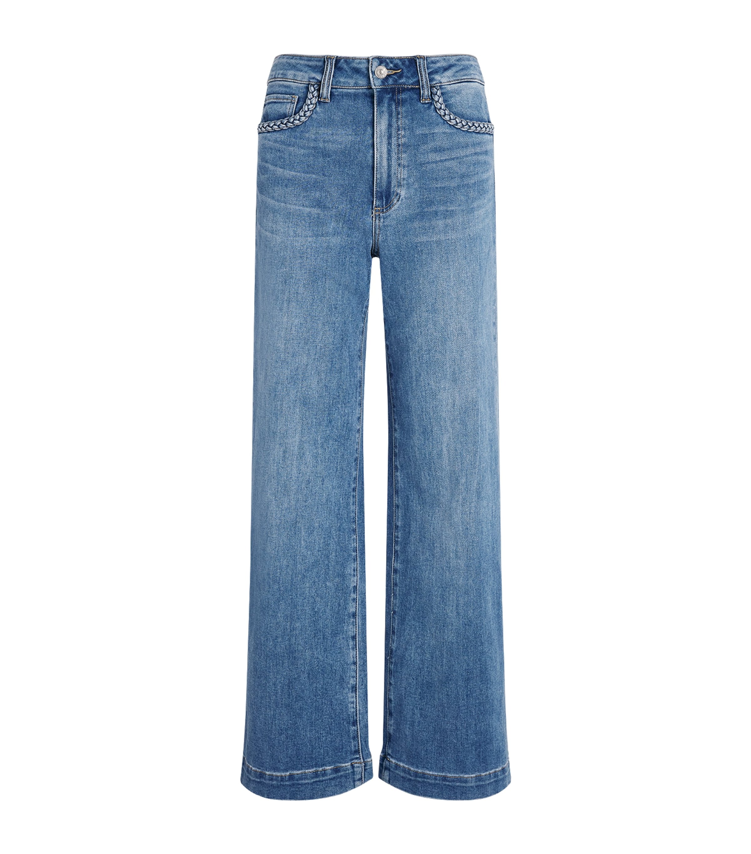 PAIGE Womens Anessa Wide-Leg Jeans Encino