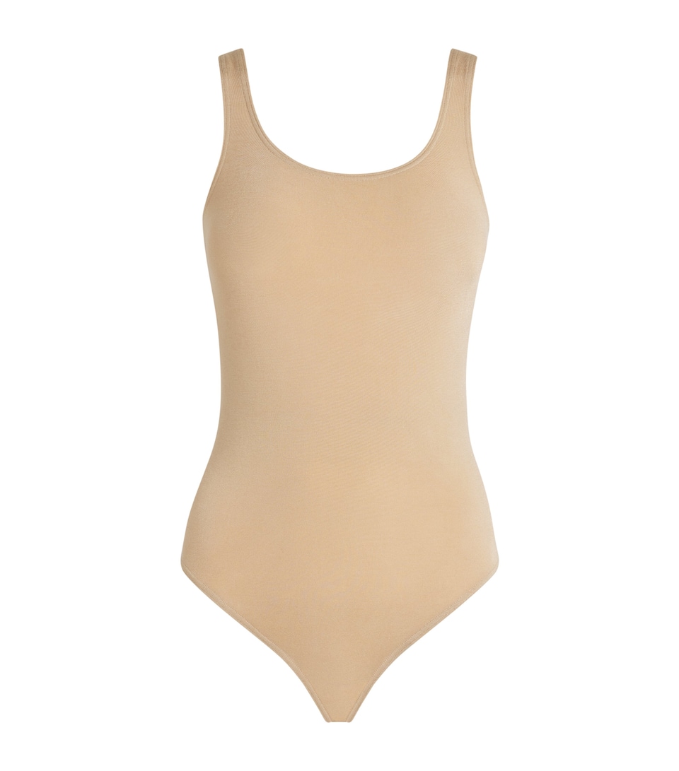 Wolford Womens Cotton-Blend Jamaika Bodysuit Cafe Au Lait
