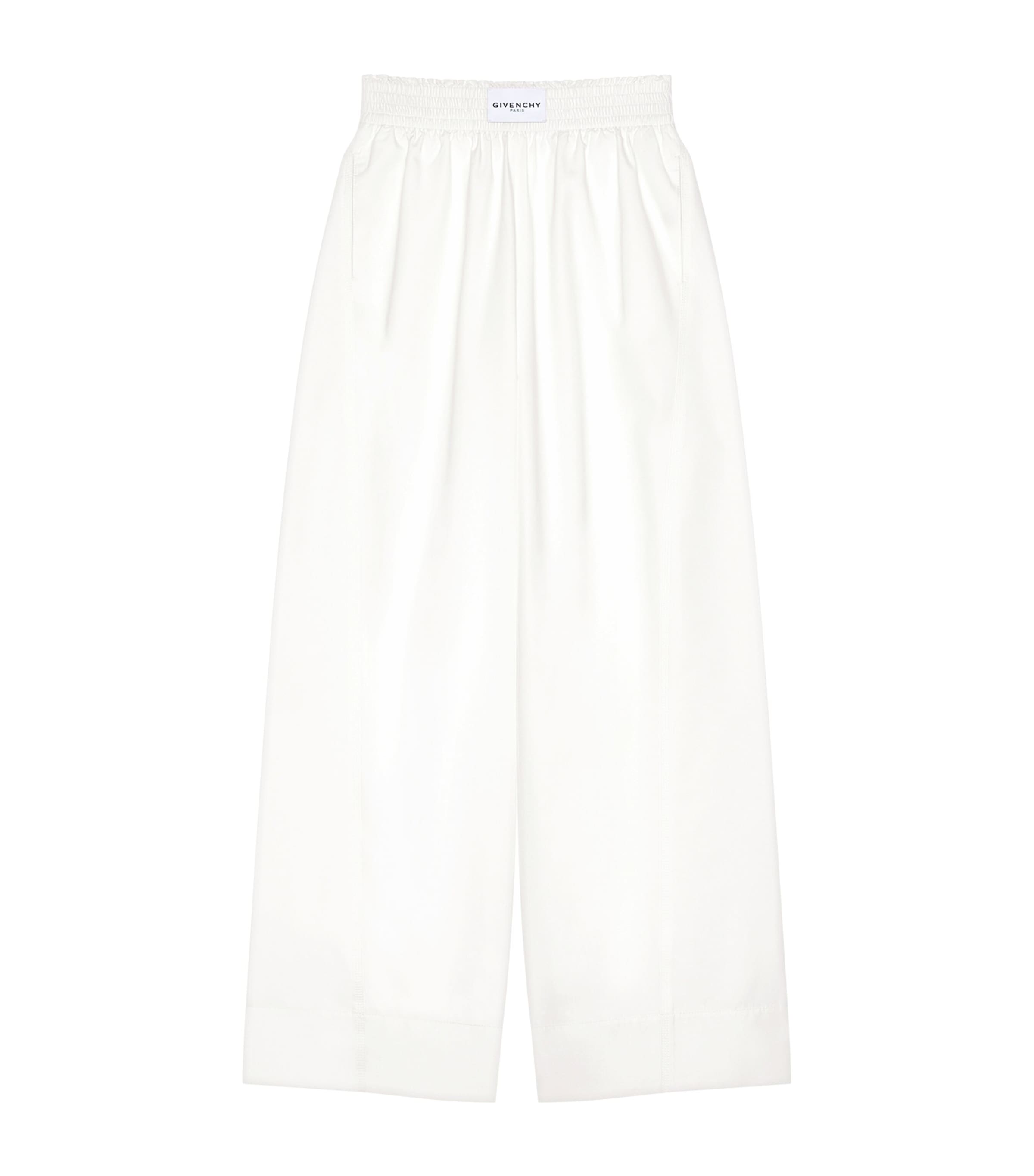 Givenchy Womens Cotton Canvas Wide-Leg Trousers