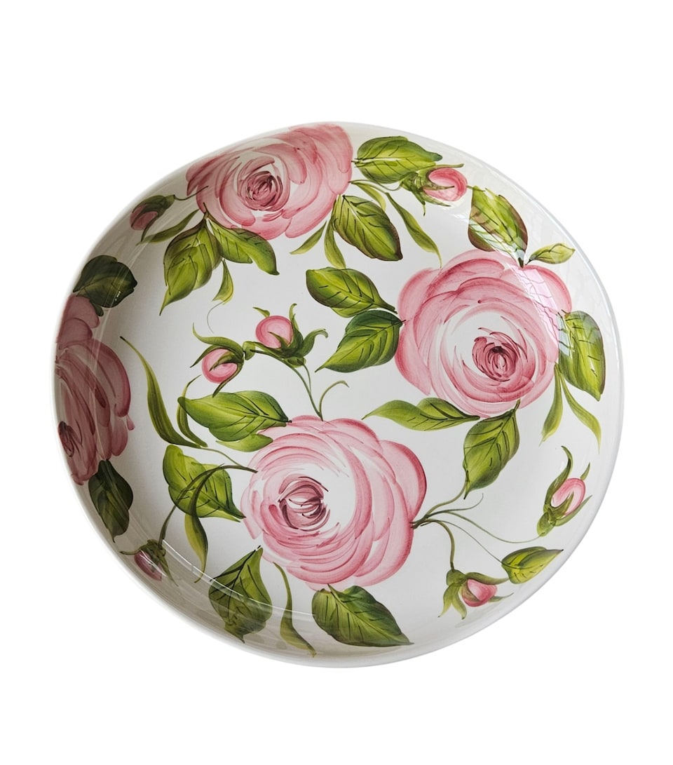 Les-Ottomans Ceramic The Roses Serving Bowl (35cm) Pink