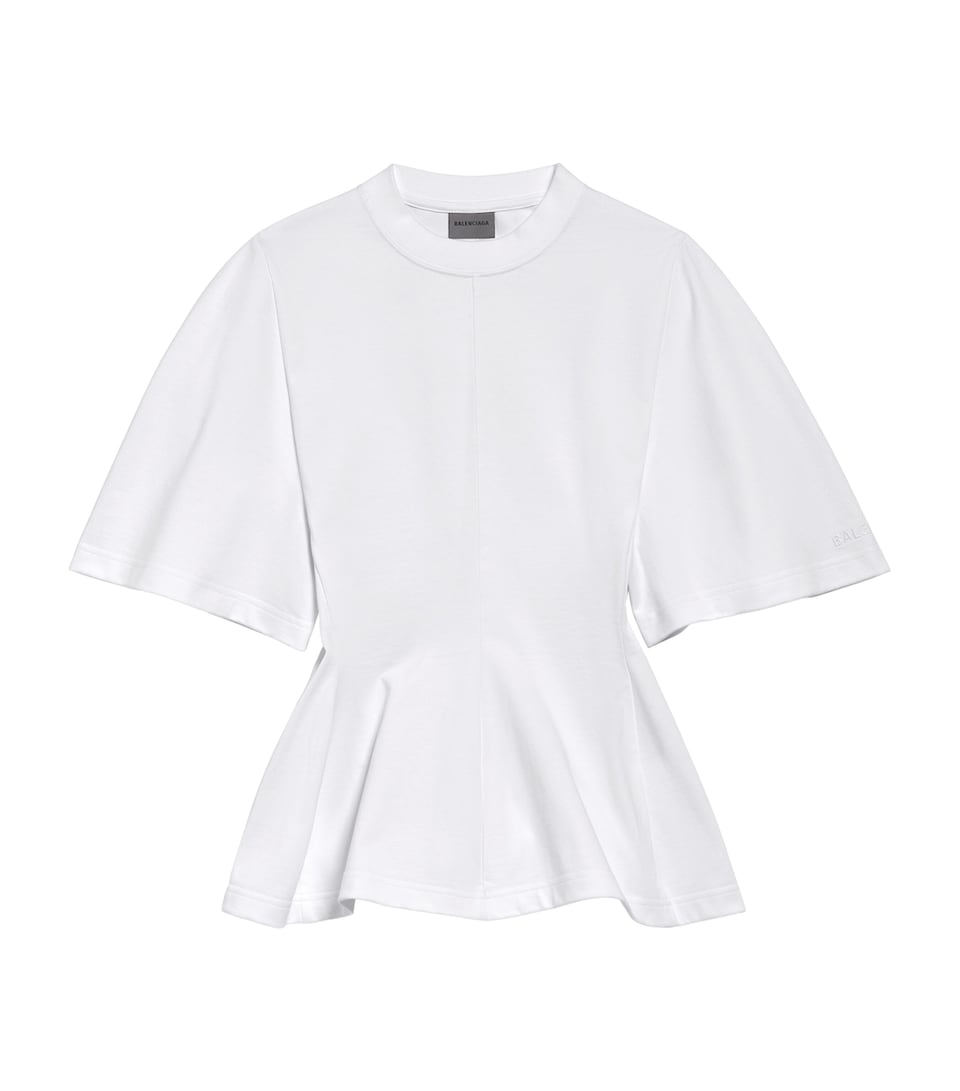 Balenciaga Womens Cotton Shaped T-Shirt