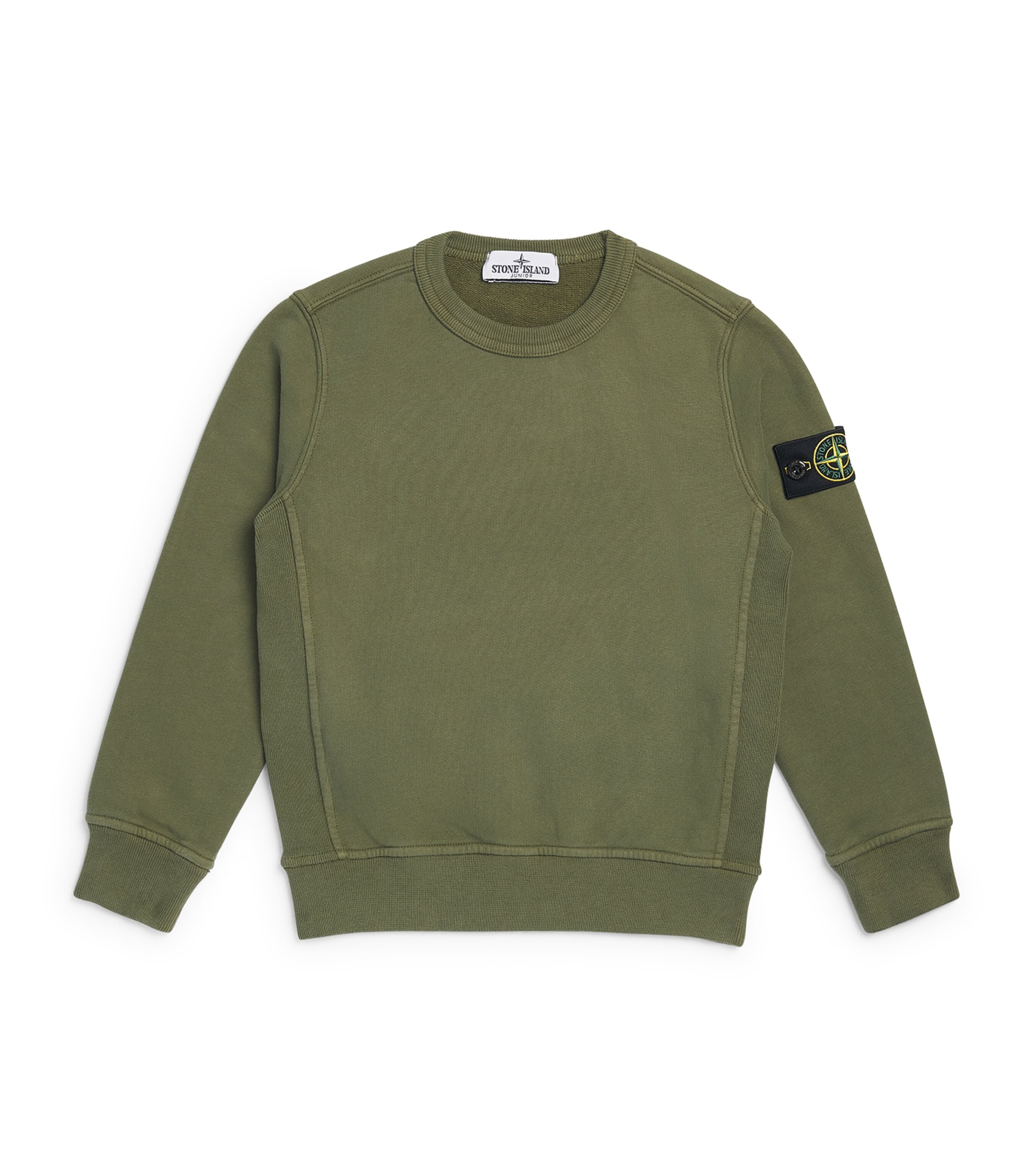 Stone Island Junior Cotton Badge Sweatshirt (2-14 Years) Military Green