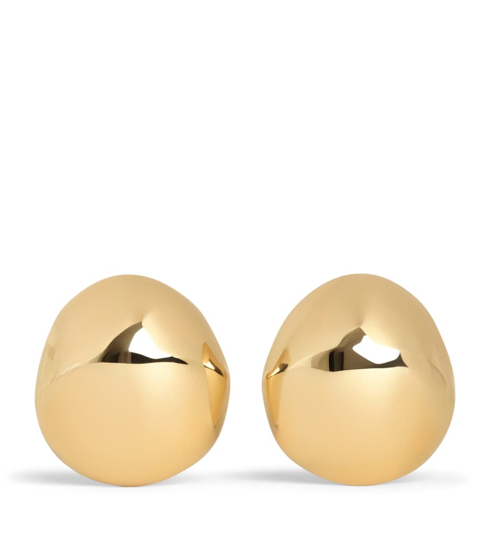 Alaïa Aluminium Dome Earrings Yellow Gold Metals