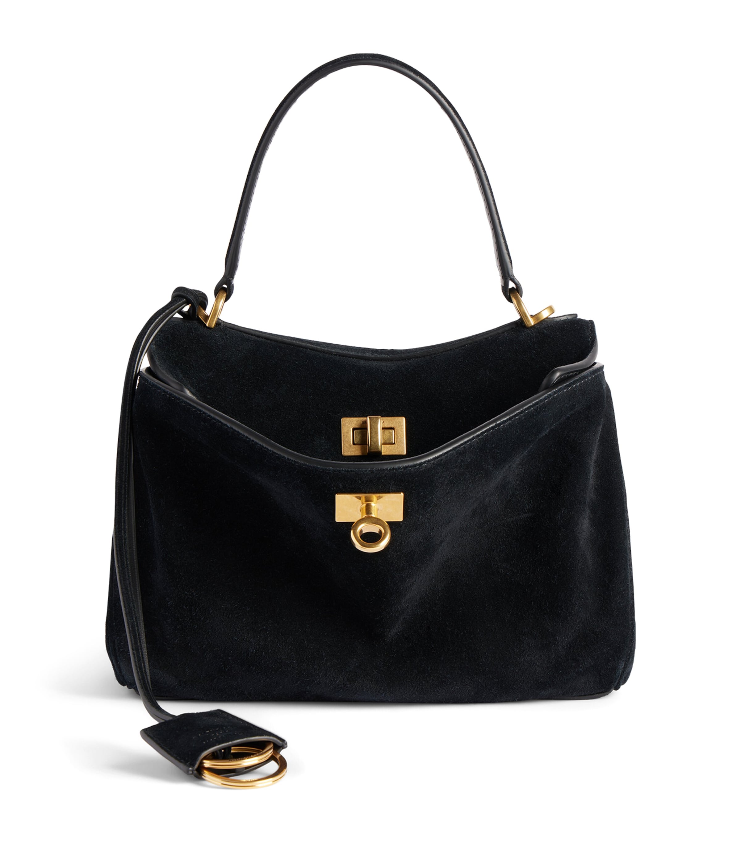 Balenciaga Mini Suede Rodeo Top-Handle Bag