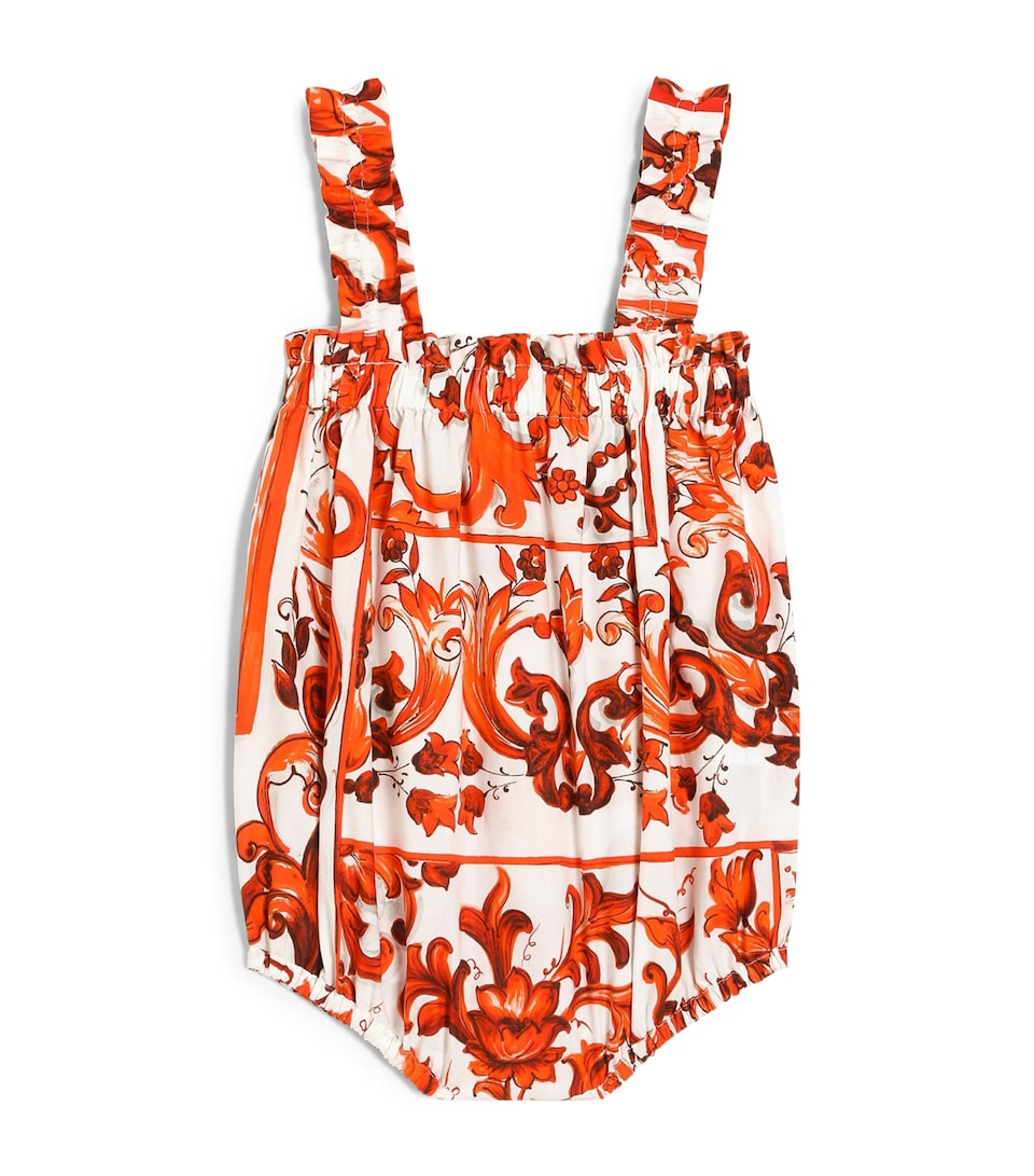 Dolce&Gabbana Kids Cotton Majolica Print Bodysuit (0-24 Months) Mix Maiolica O