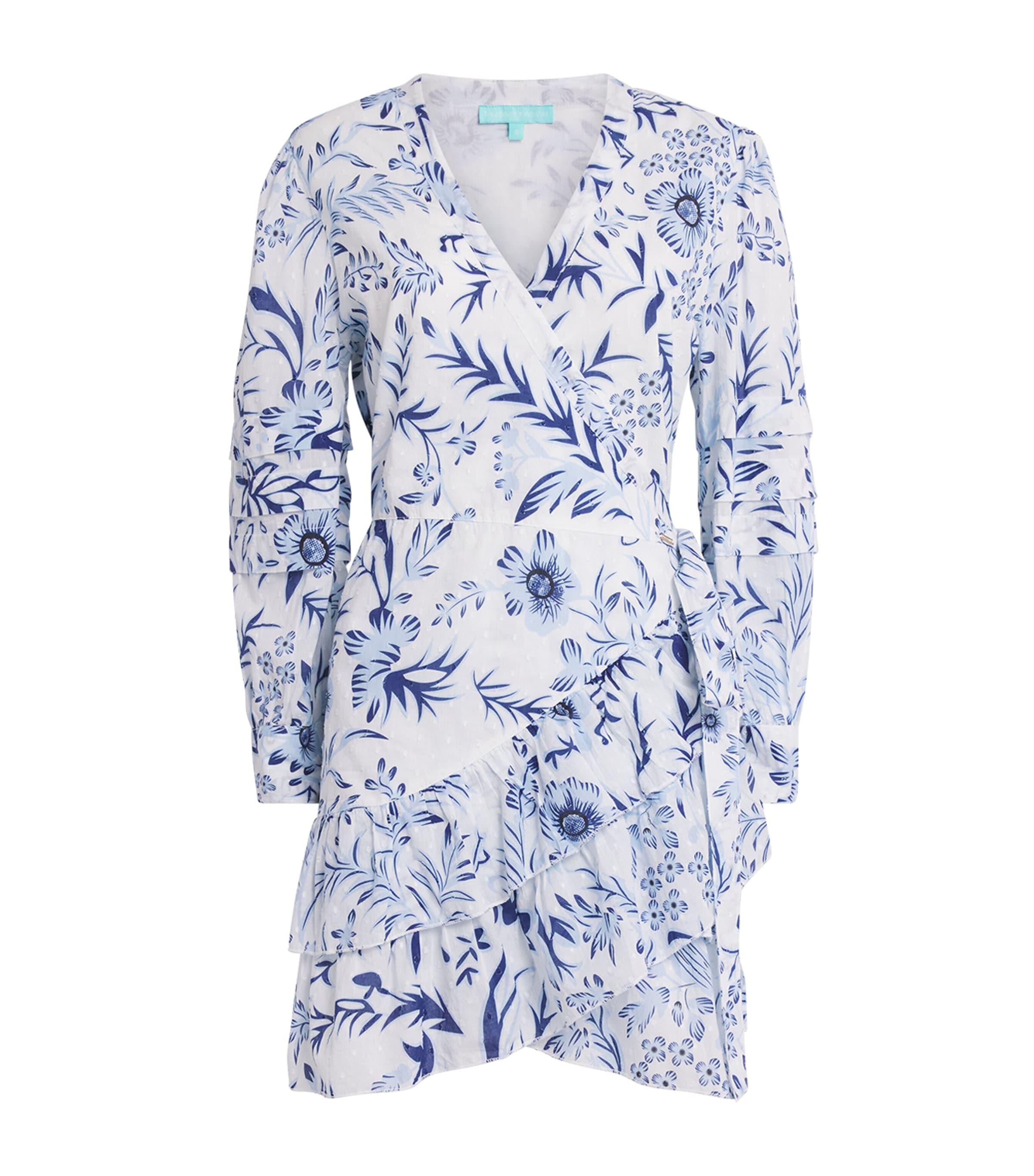 Melissa Odabash Womens Cotton Ruffle Tabby Mini Dress Jardin
