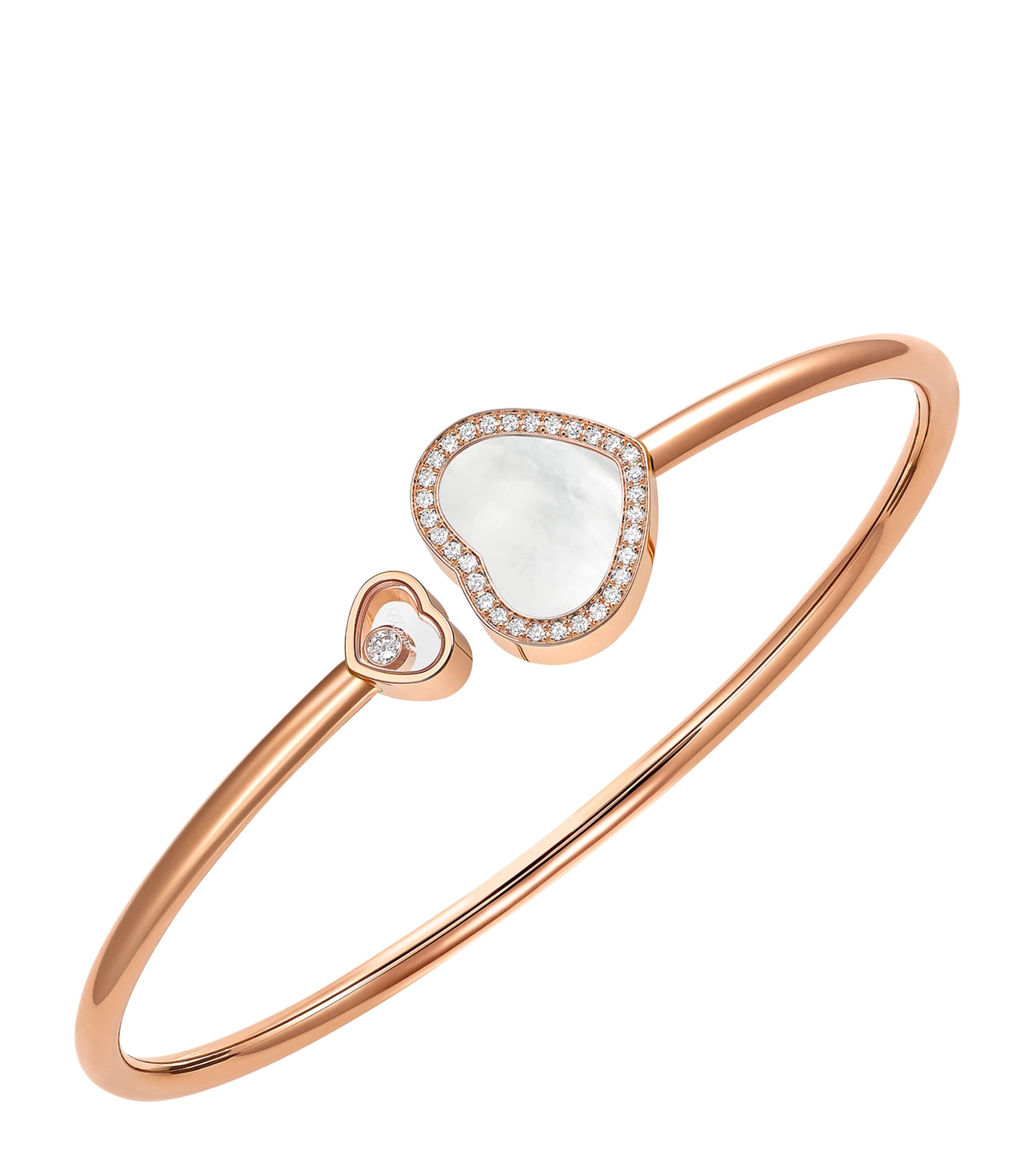 Chopard Rose Gold, Diamond and Mother-of-Pearl Happy Hearts Bangle Rose Gold