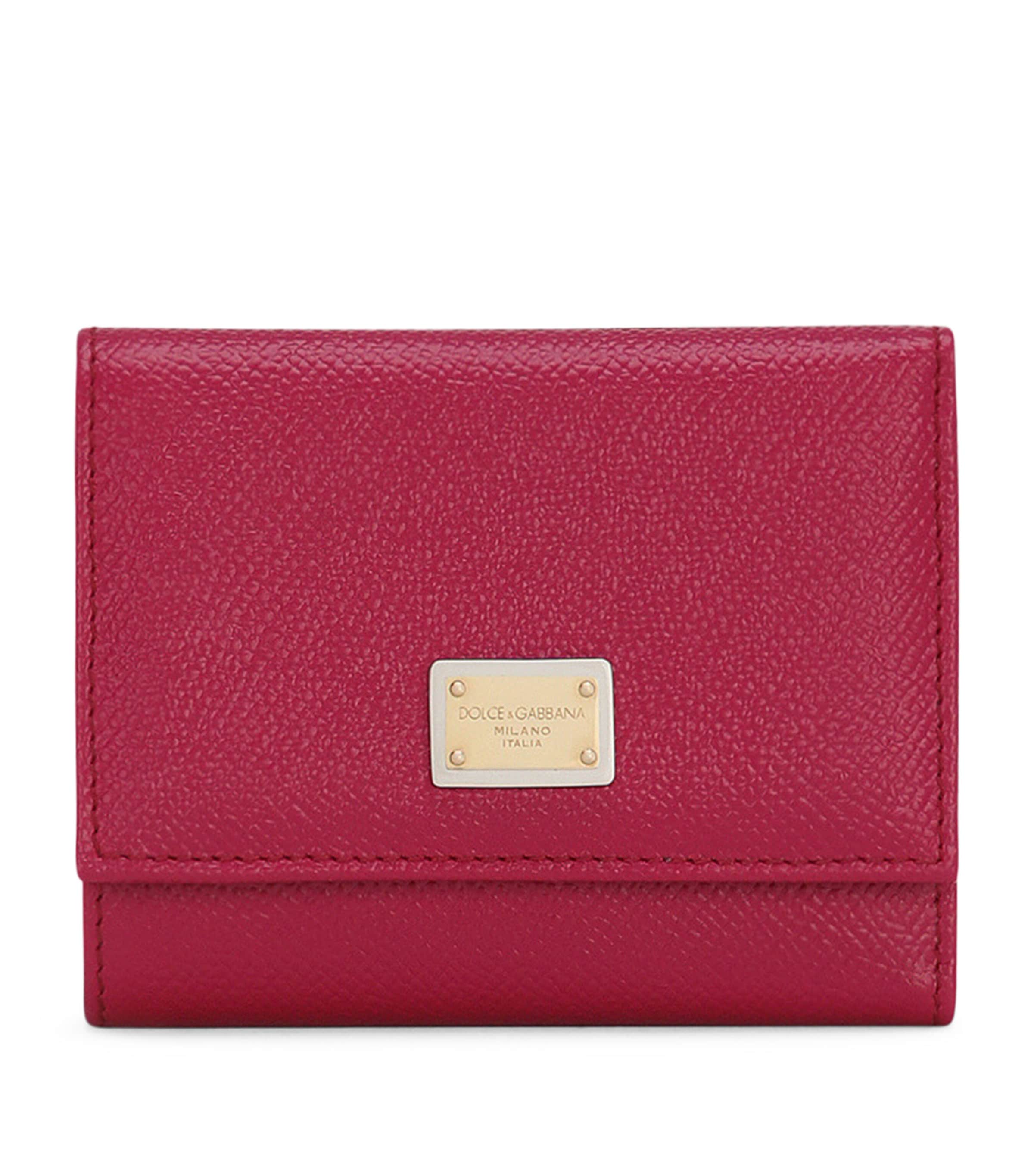 Dolce&Gabbana Leather Dauphine Wallet Wine
