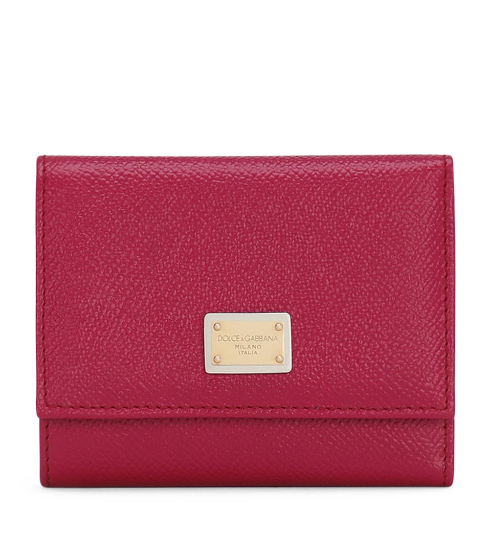 Dolce&Gabbana Leather Dauphine Wallet Wine