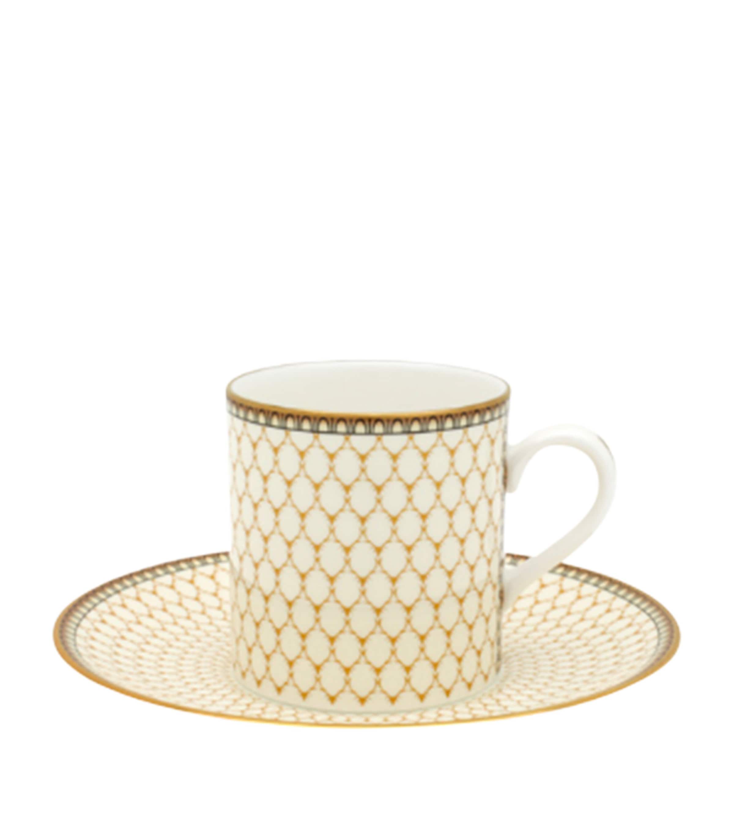 Halcyon Days Antler Trellis Espresso Cup and Saucer