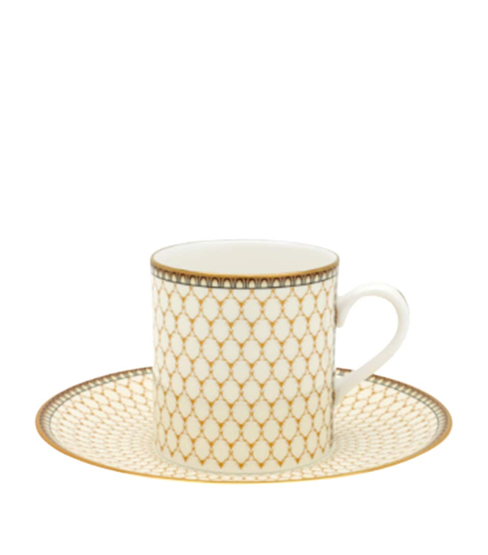 Halcyon Days Antler Trellis Espresso Cup and Saucer