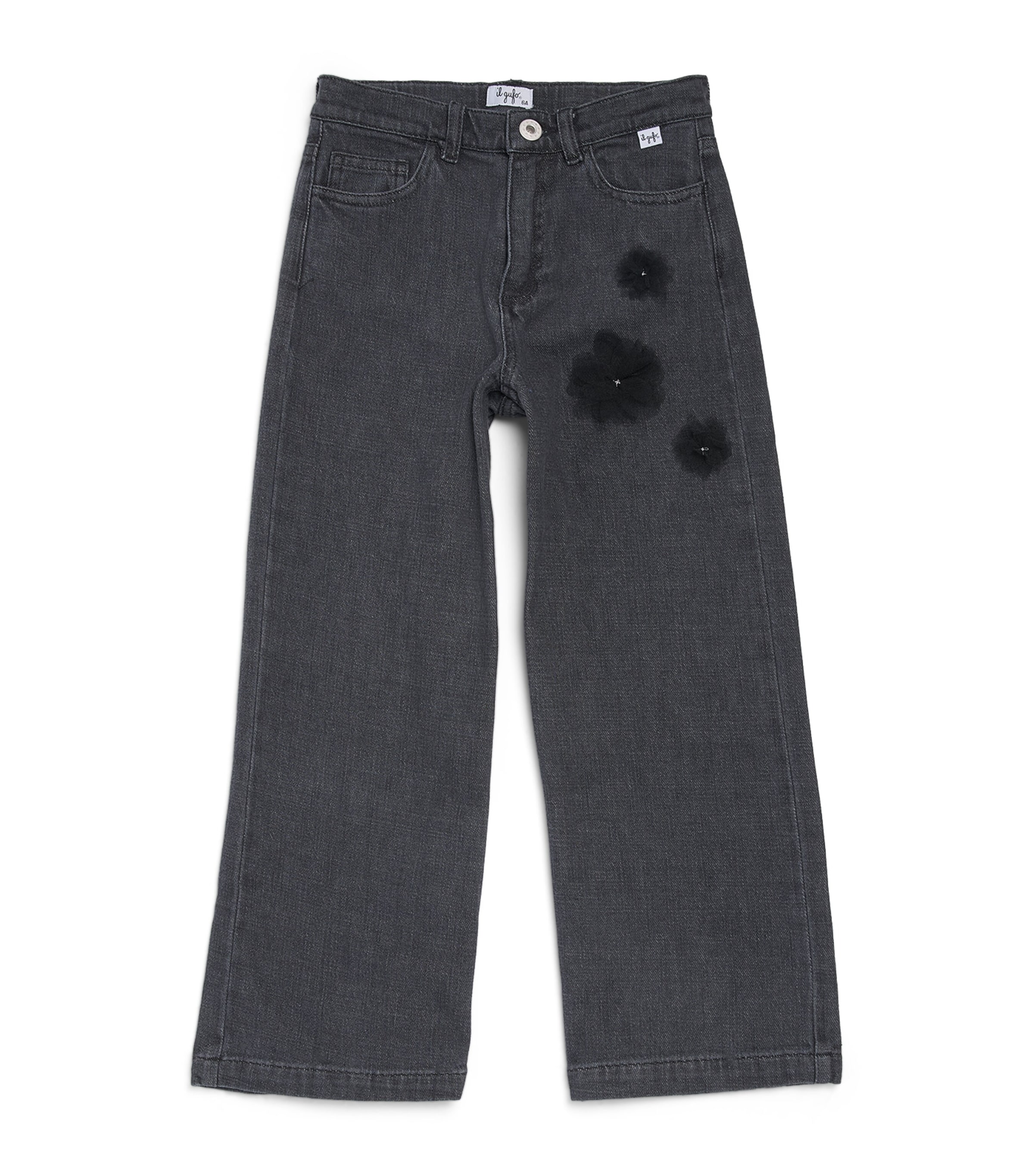 Il Gufo Embellished Straight Jeans (2-14 Years) Black