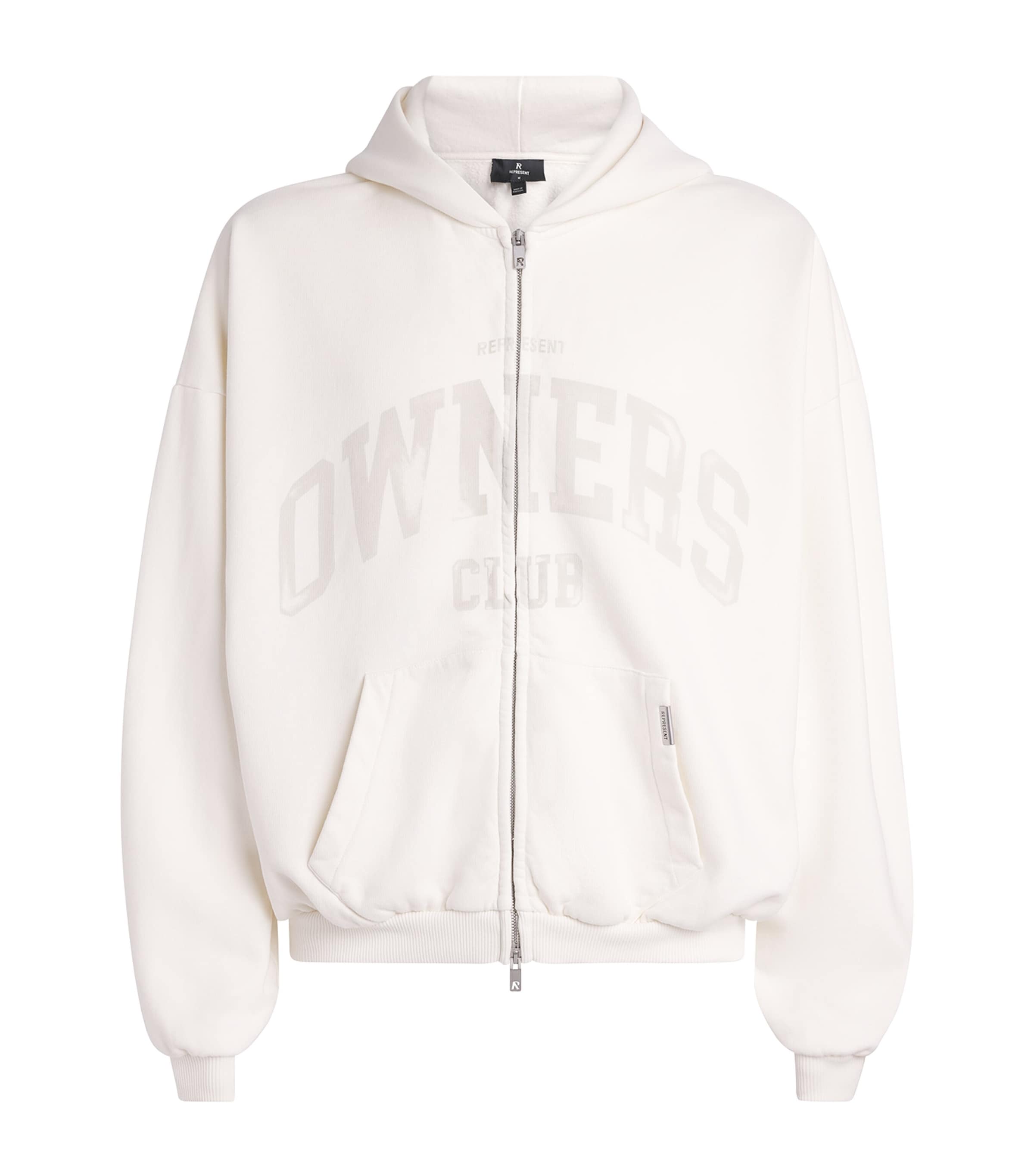 Represent Mens Cotton Owners Club Hoodie Chalk