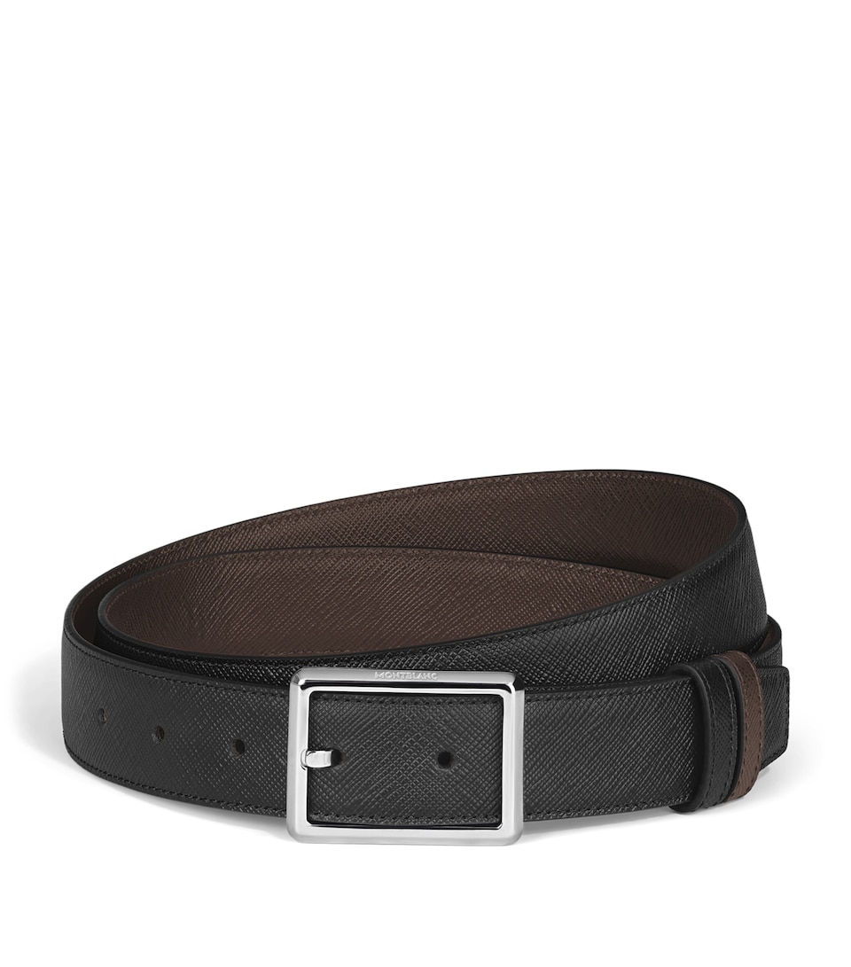 Montblanc Leather Reversible Sartorial Belt Black/brown