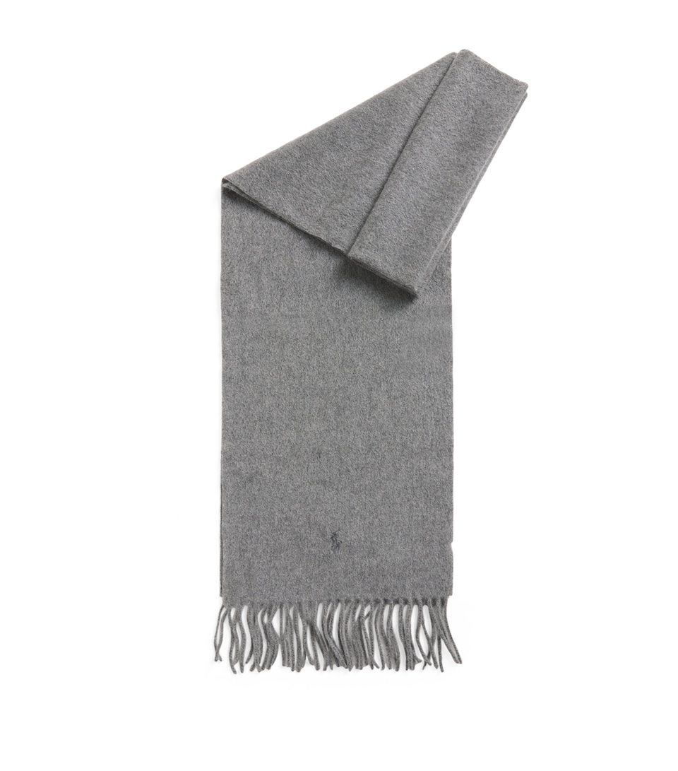 Cashmere Polo Pony Fringe Scarf
