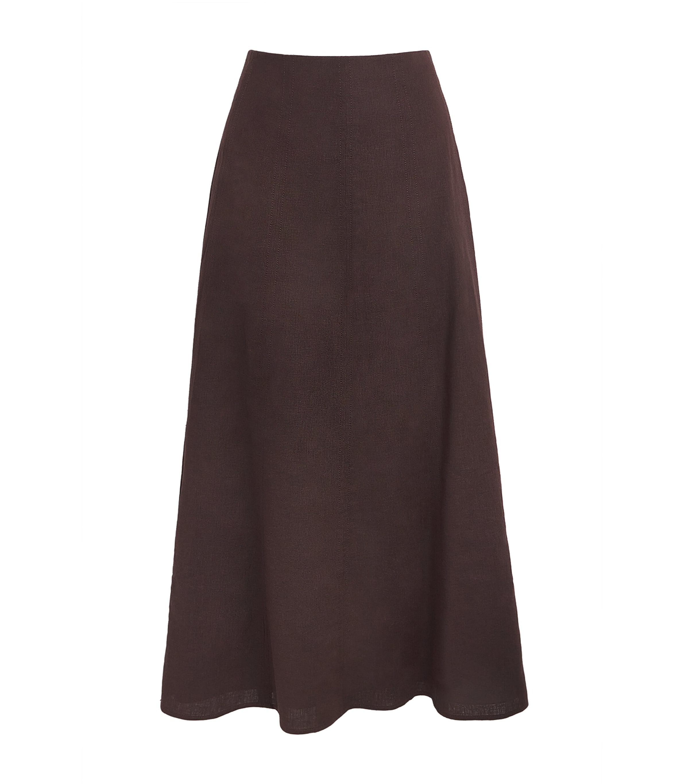 ME+EM Womens Linen-Blend Maxi Skirt Cocoa Brown