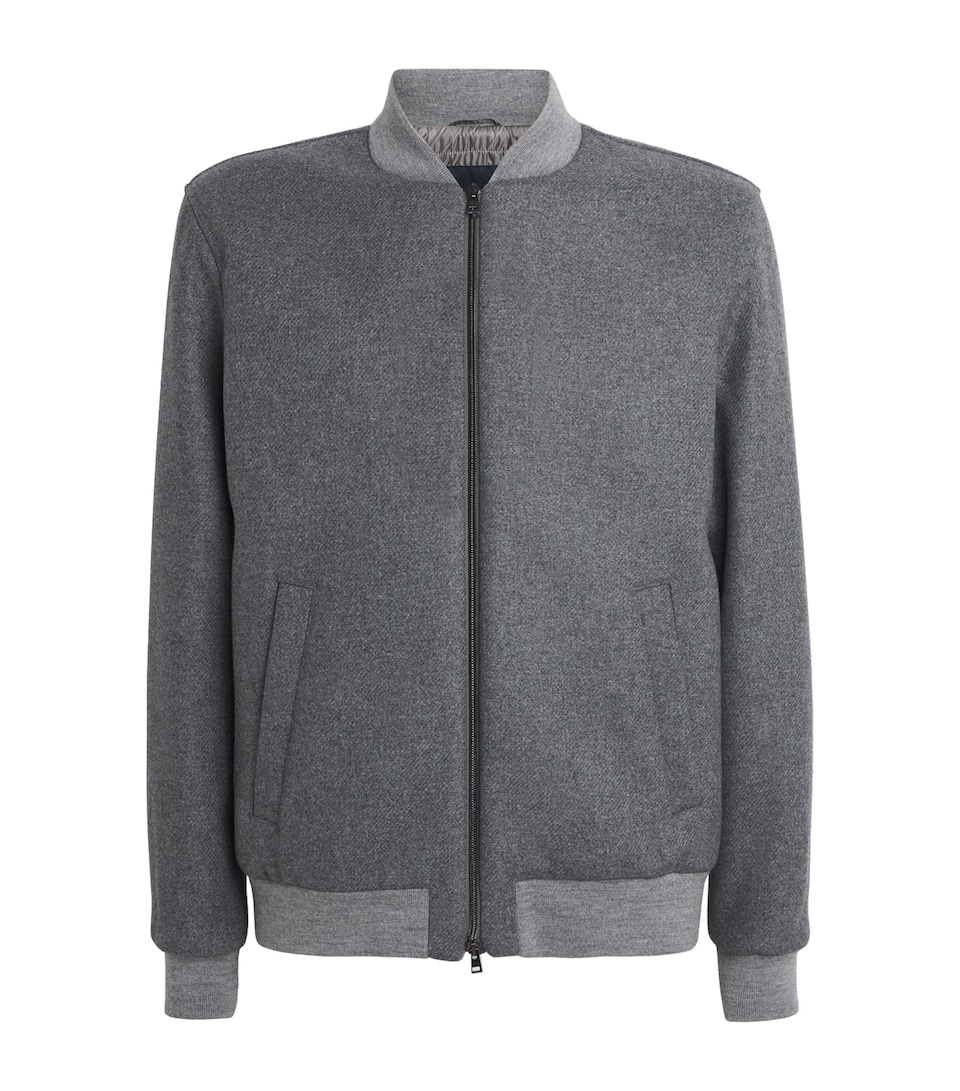 Wool-Blend Felt Bomber Jacket