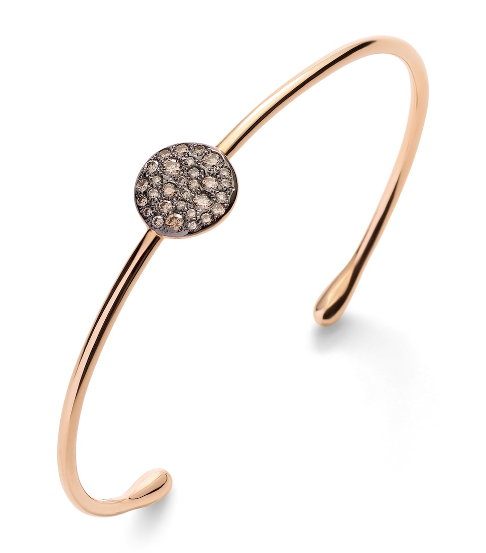 Pomellato Rose Gold and Brown Diamond Sabbia Bangle