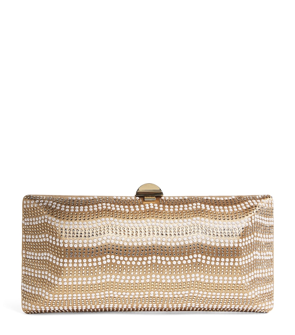 Silk Satin Embellished Clutch Bag