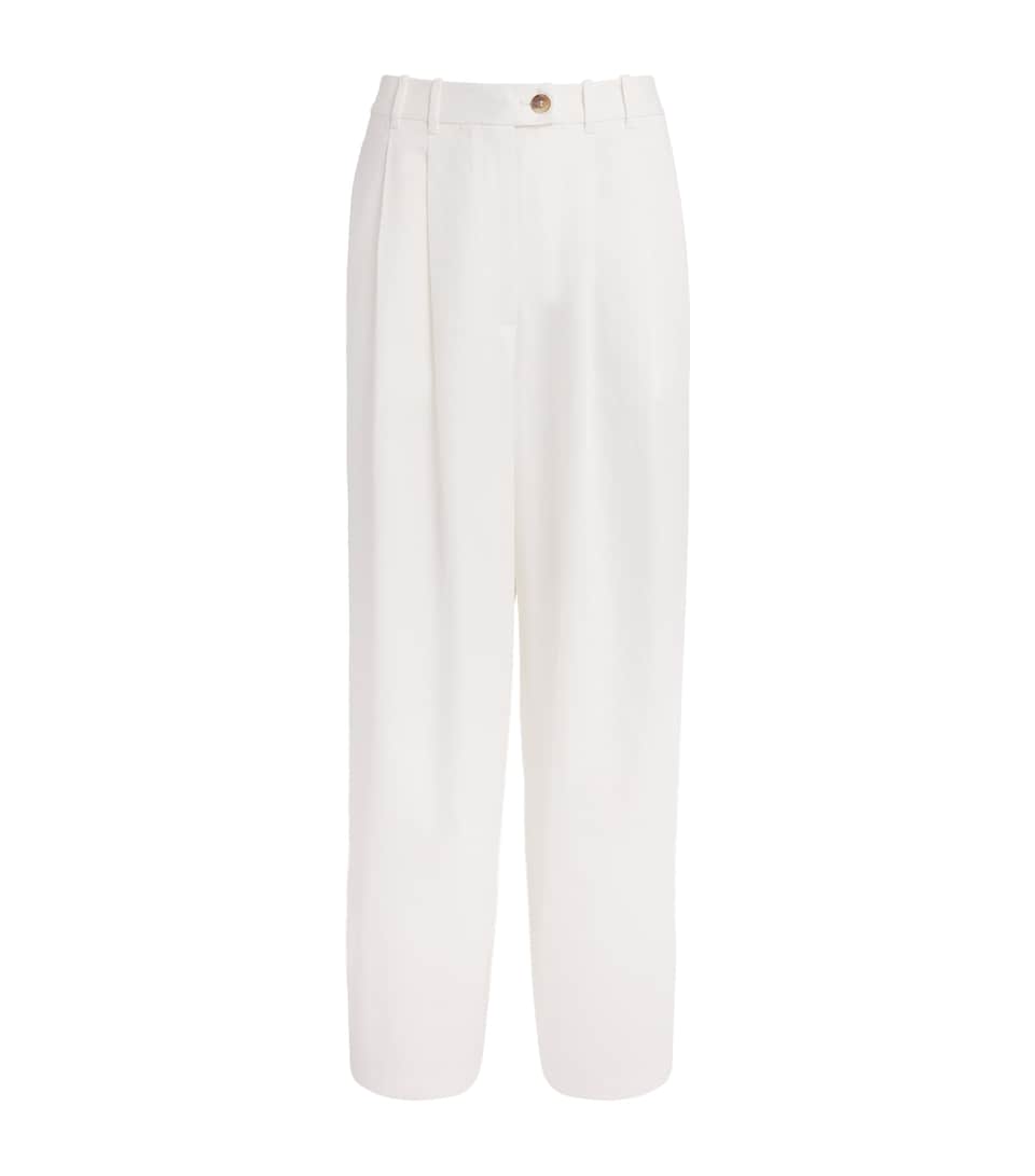 DÔEN Womens Cotton Twill Lisa Trousers Salt