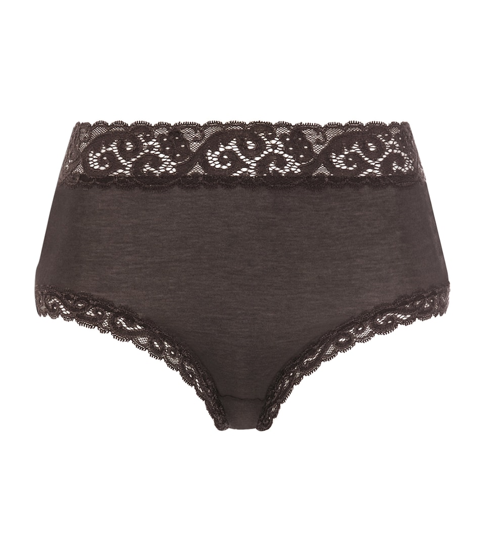 Hanro Womens Moments Maxi Briefs Dark Mocha