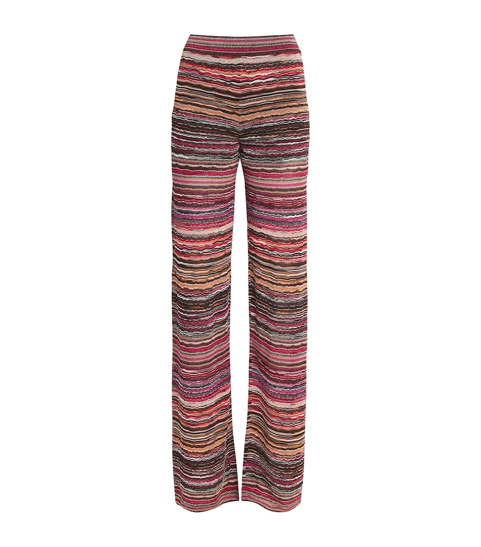 Knitted Wave Straight Trousers