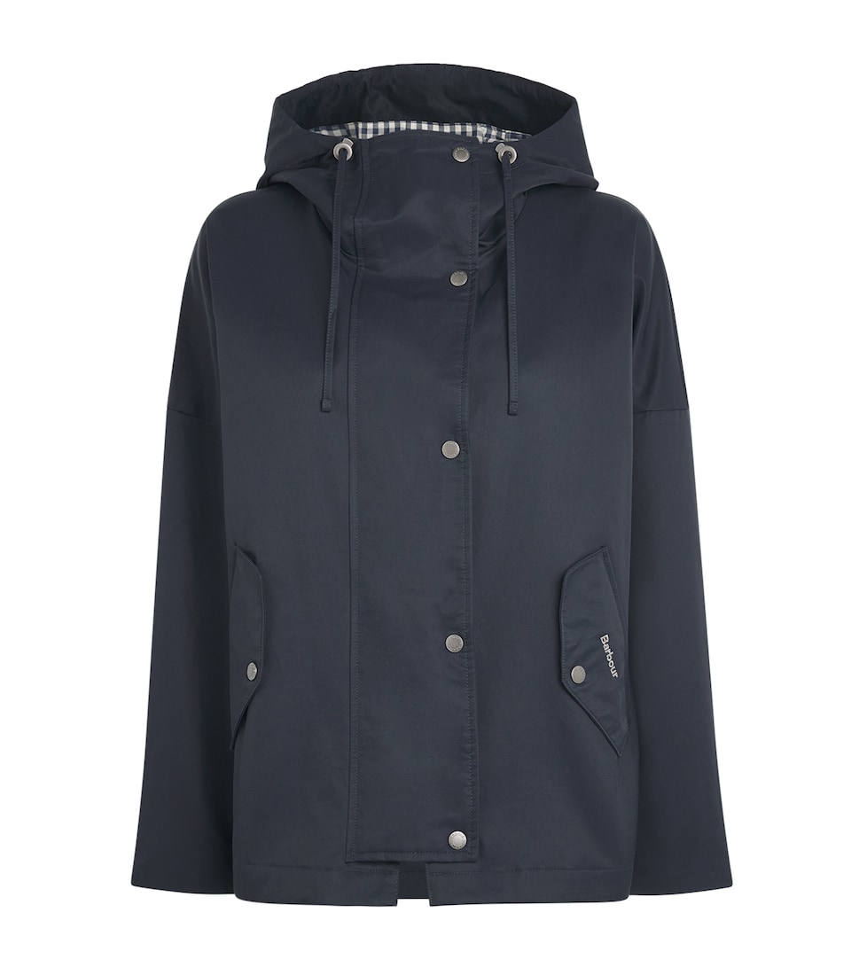 Barbour Womens Kingswood Showerproof Hooded Jacket Dark Navy