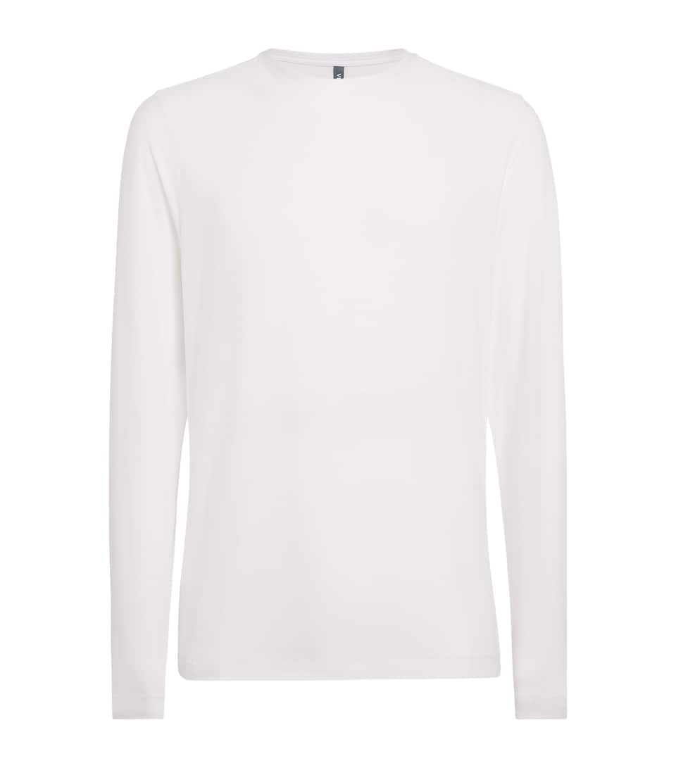 VUORI Mens Strato Tech Long-Sleeve T-Shirt Wht White