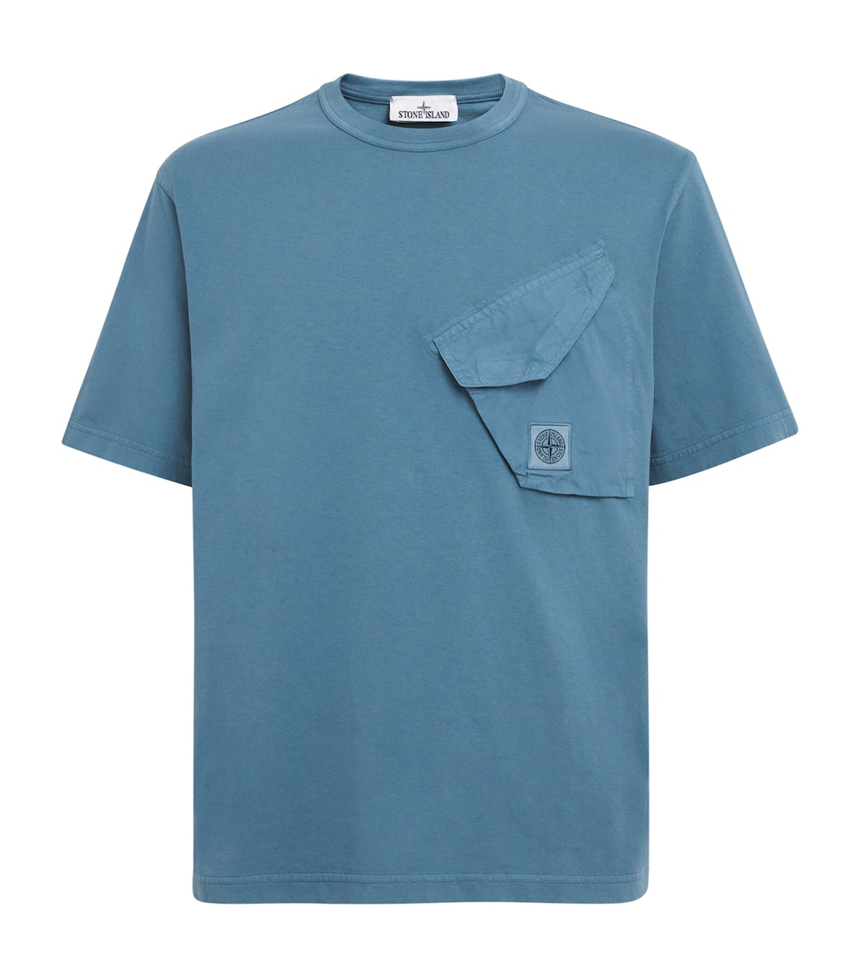 Stone Island Mens Cotton Compass Pocket T-Shirt