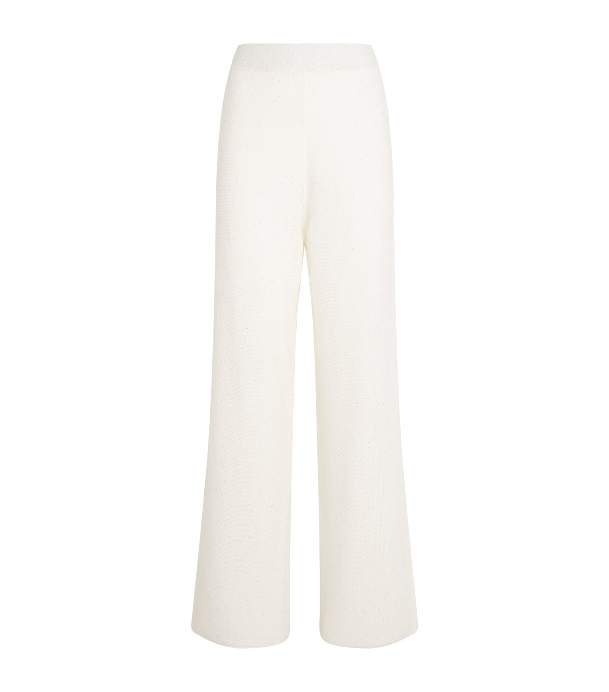 Cotton-Blend Knit Embellished Trousers