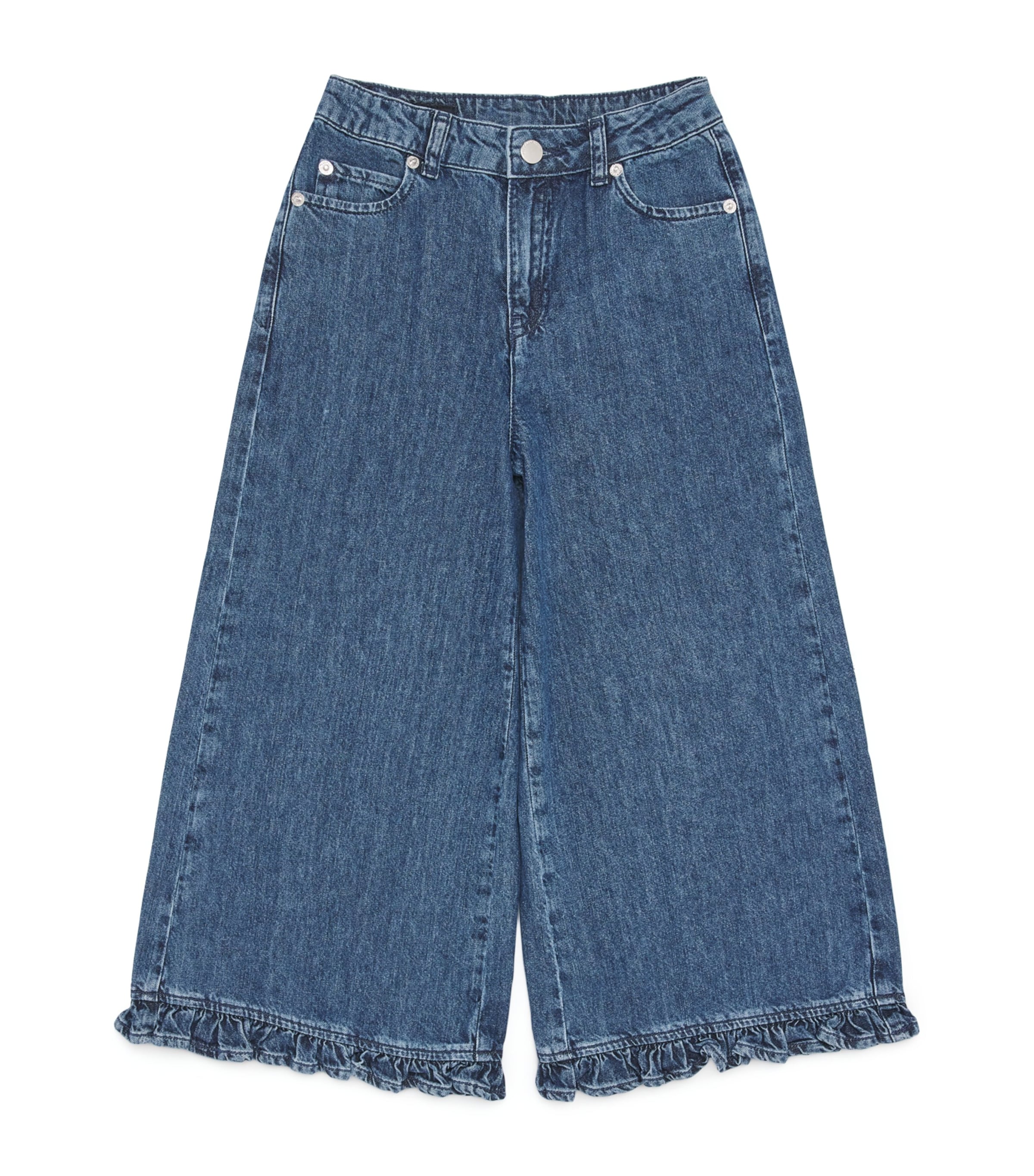 Ruffle-Hem Flared Jeans (4-14 Years)