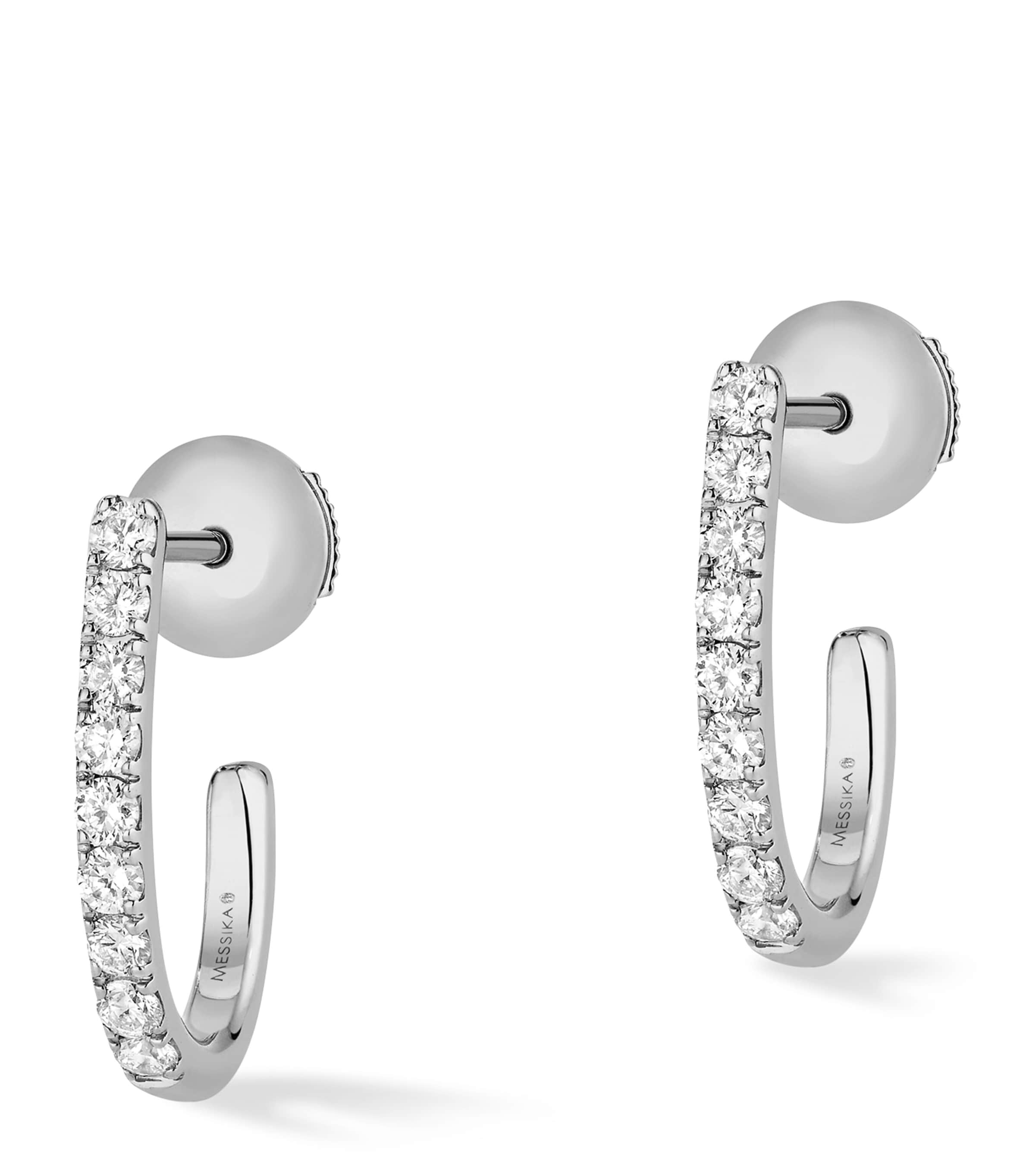 White Gold and Diamond Gatsby Earrings