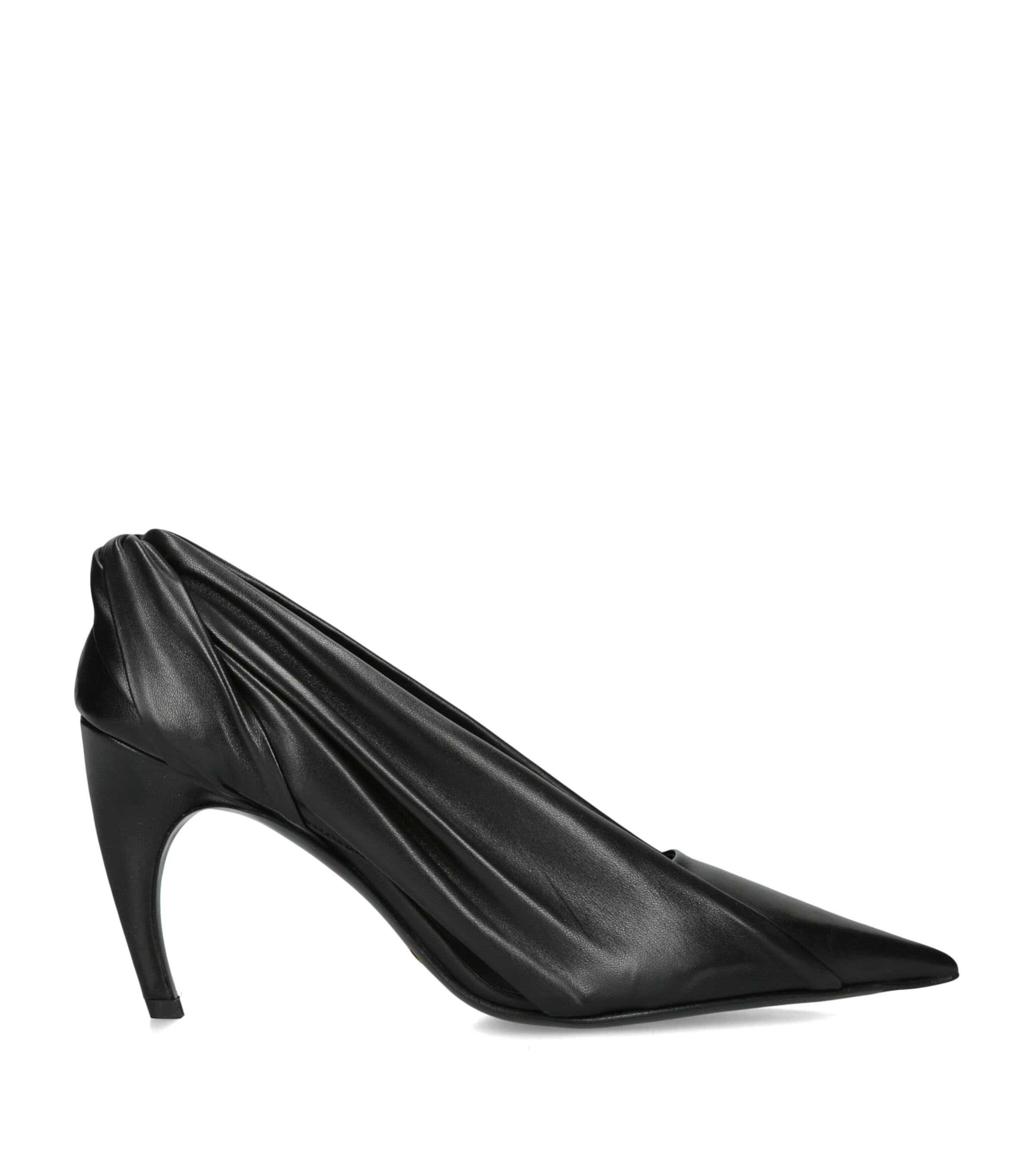 Khaite Leather Twisted Eve Pumps 85 Black