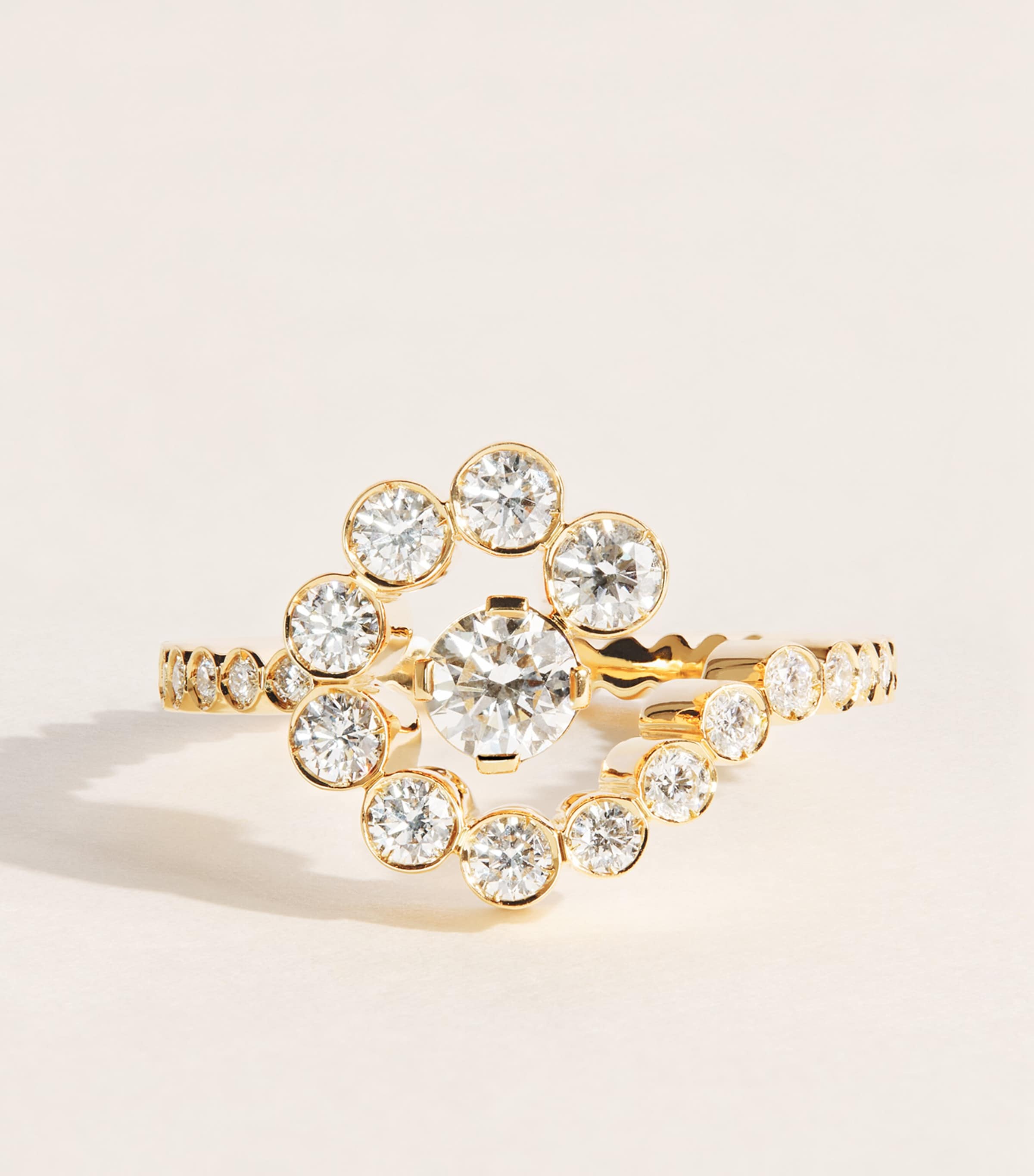 Sophie Bille Brahe Yellow Gold and Diamond Classic Ring Yellow Gold
