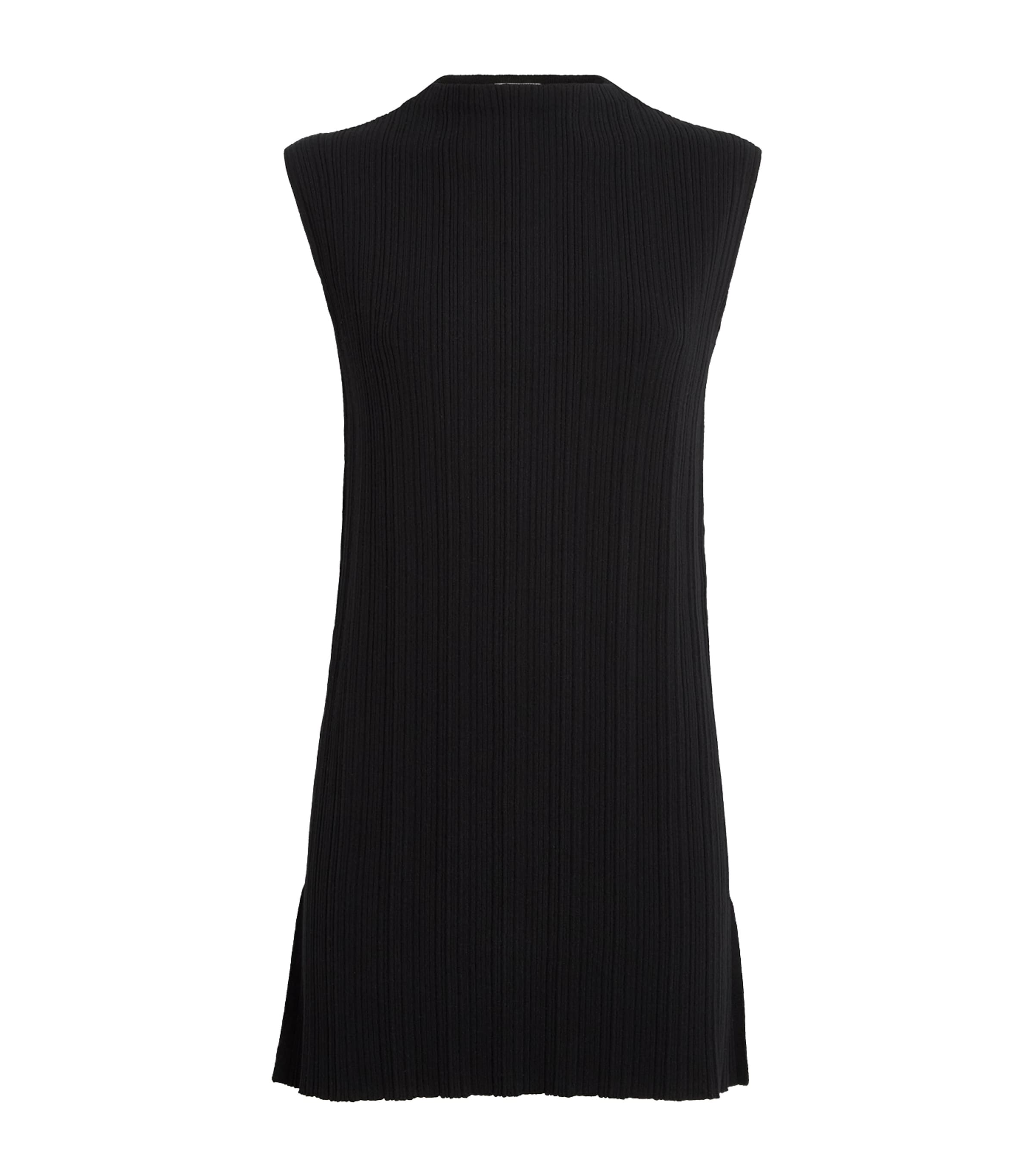 Falke Womens Plissé Tank Top Black