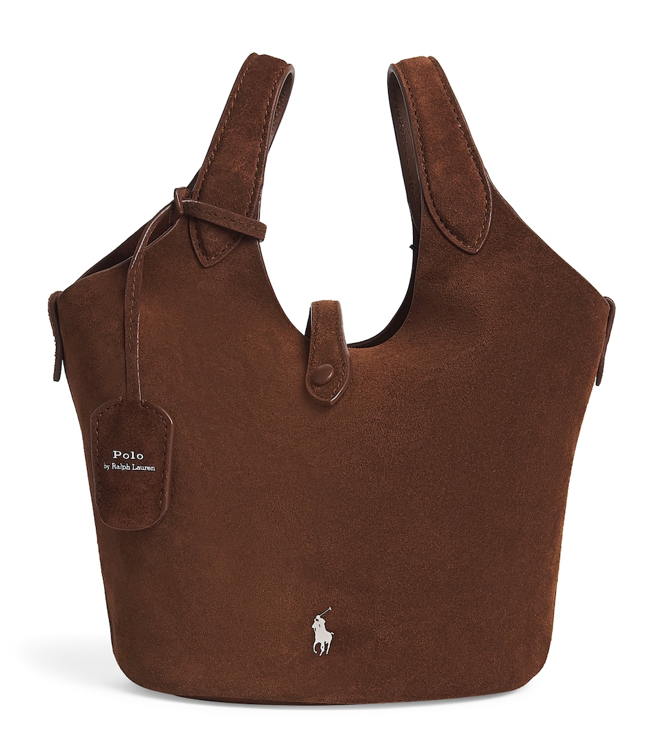 Polo Ralph Lauren Small Suede Polo Play Cross-Body Bag Cafe