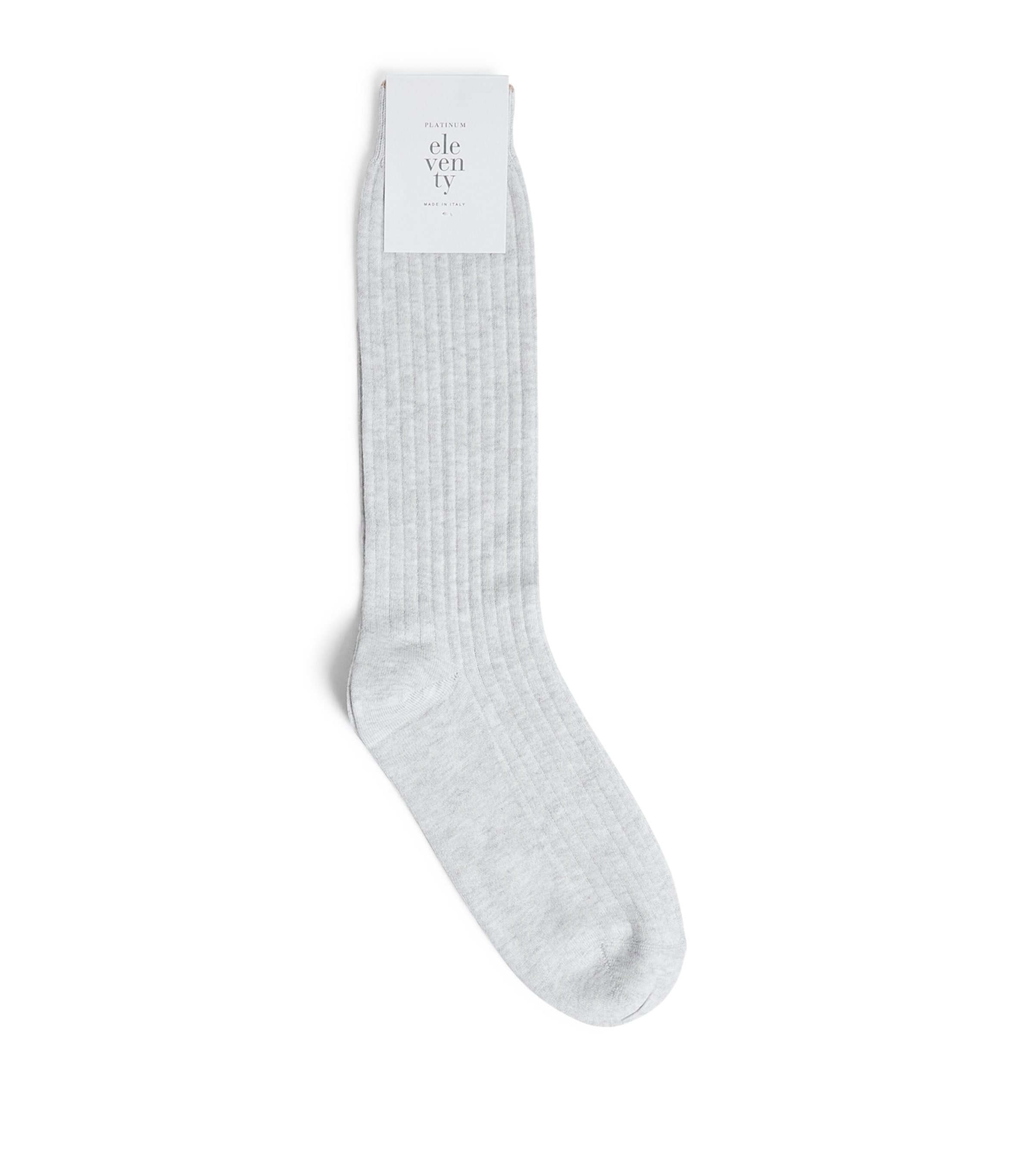 Eleventy Mens Cotton-Blend Socks Grigio Chiaro E Sabb