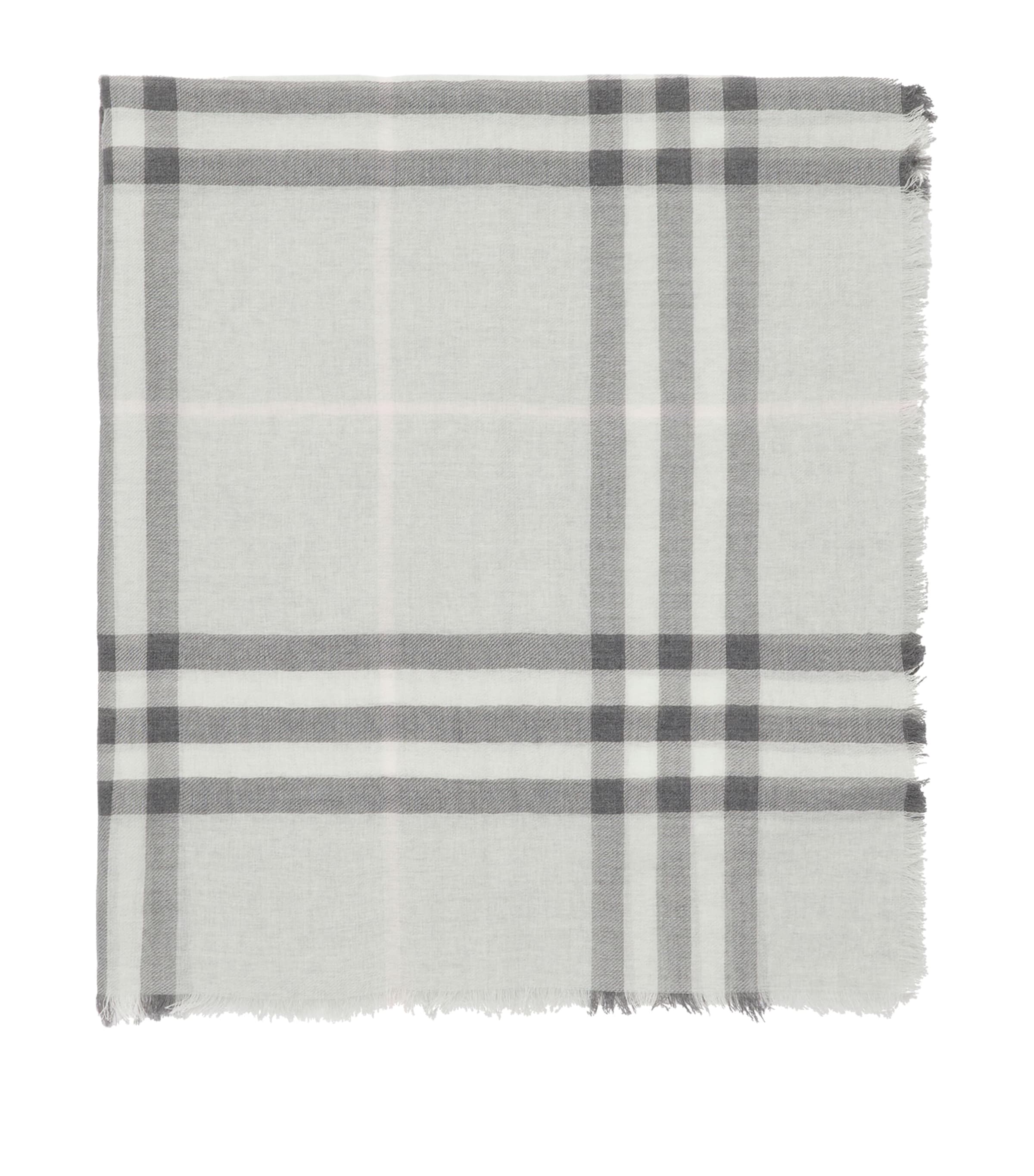 Wool Wide Check Scarf