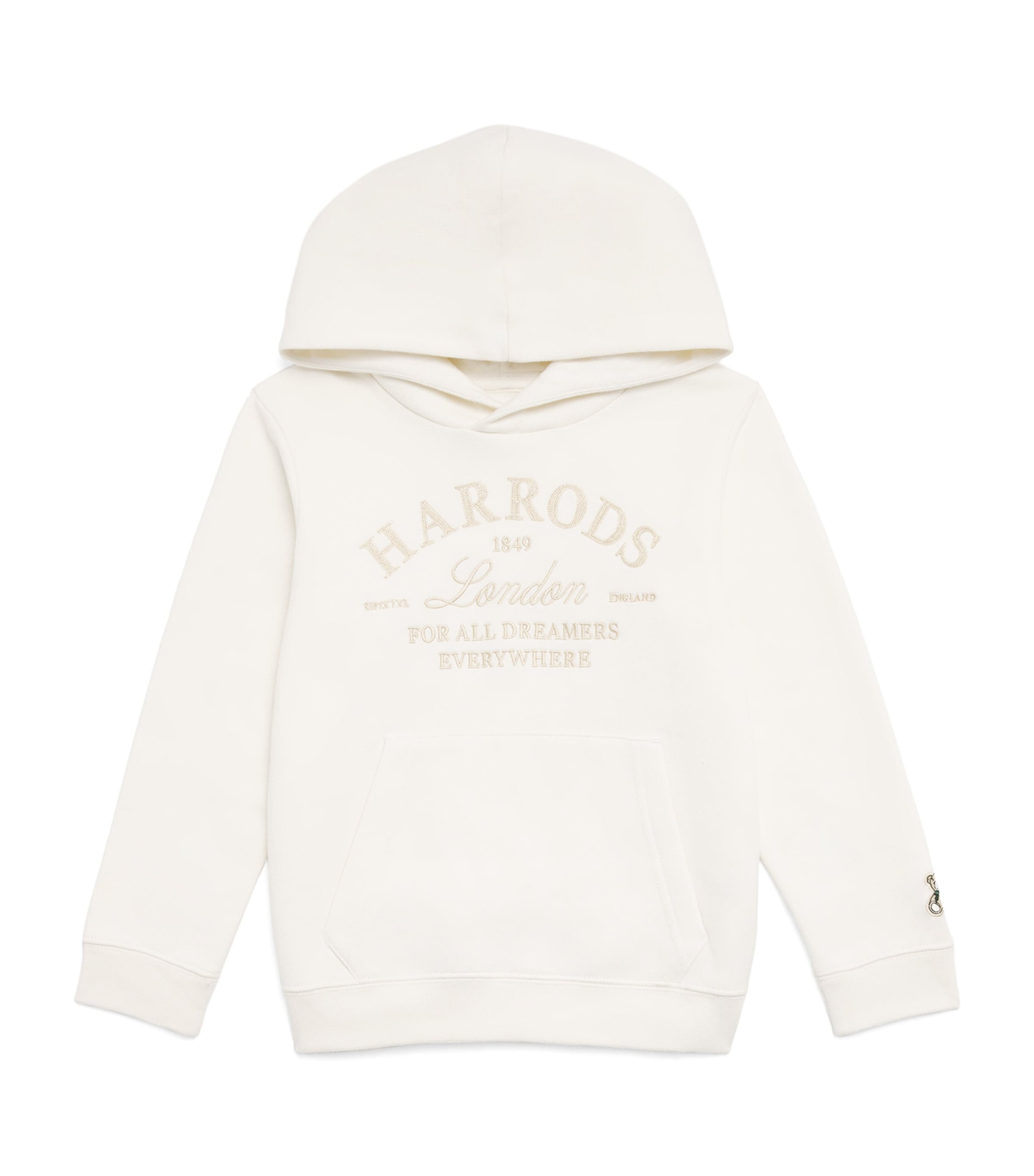 Harrods Cotton Logo Hoodie (2-8 Years) Ivory