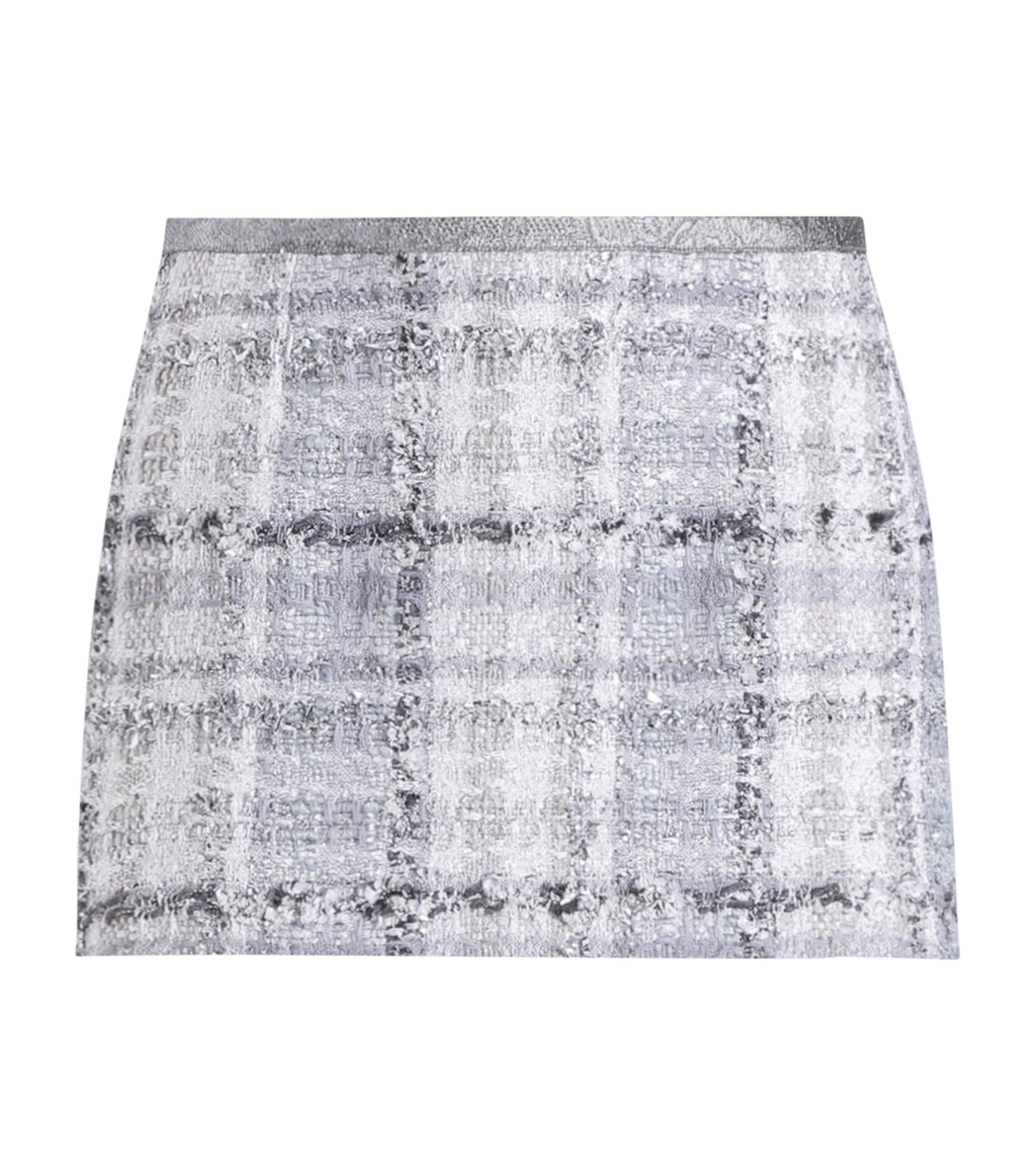 Tweed Check Mini Skirt