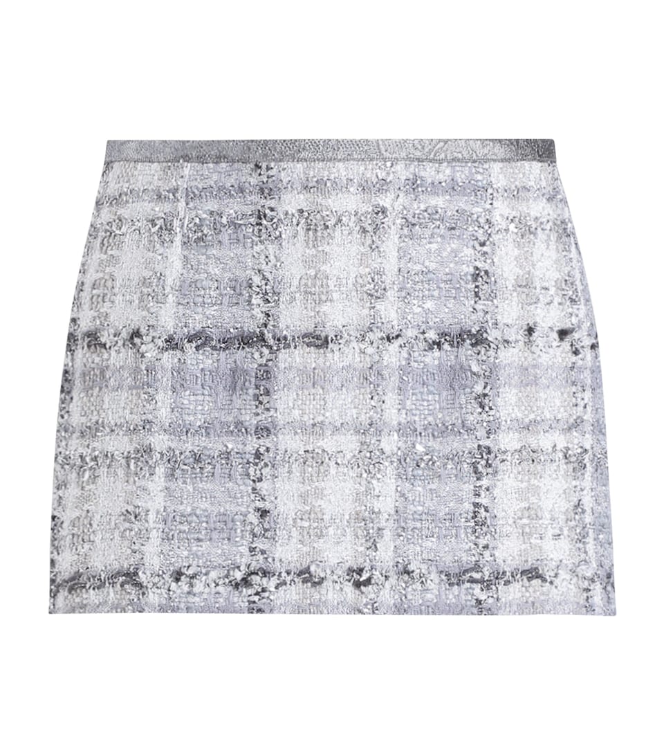 Tweed Check Mini Skirt