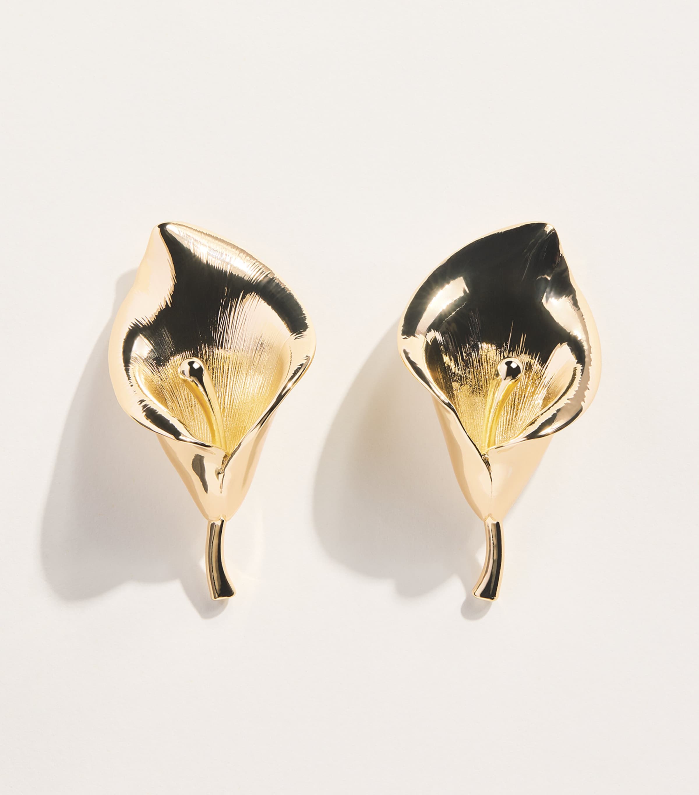 Carolina Herrera Calla Lily Clip-On Earrings Gold